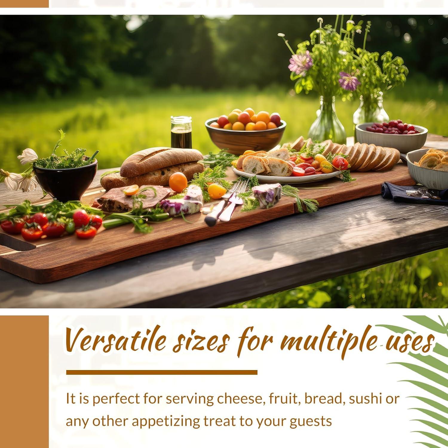 Tabla de Charcutería Plegable FoldTier de Acacia 83.82x30.48cm