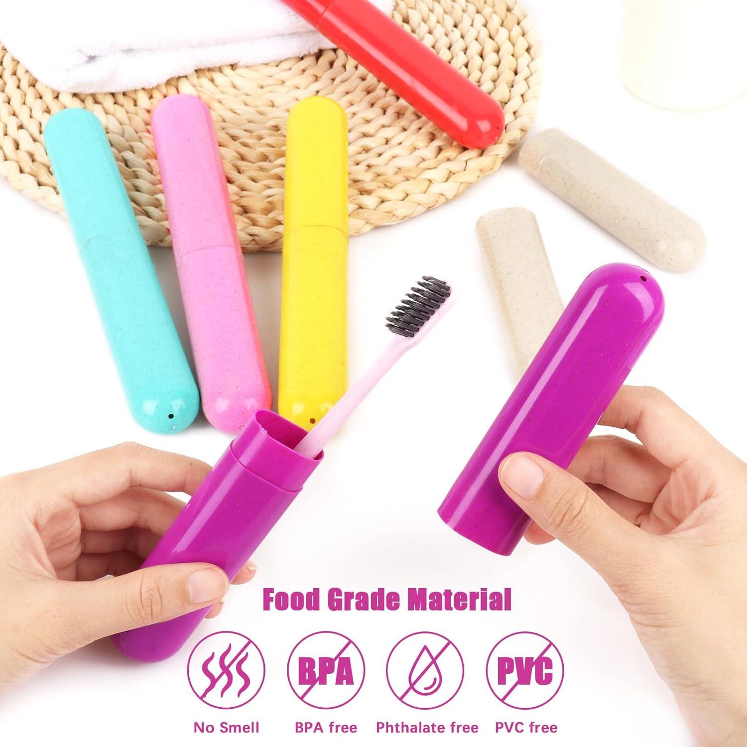 Estuche de Cepillo de Dientes Ecológico Eaezerav - 6 Paquetes