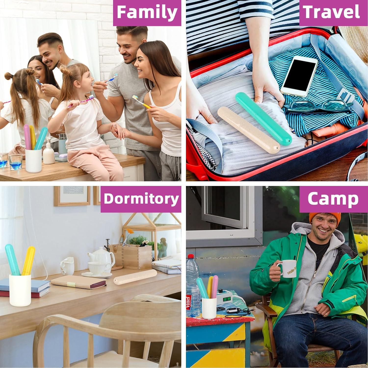 Estuche de Cepillo de Dientes Ecológico Eaezerav - 6 Paquetes