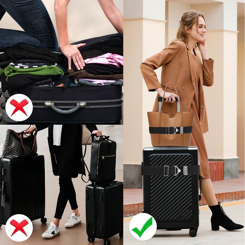 Correa de Equipaje Ajustable Liwidon 2-en-1 71-96 cm