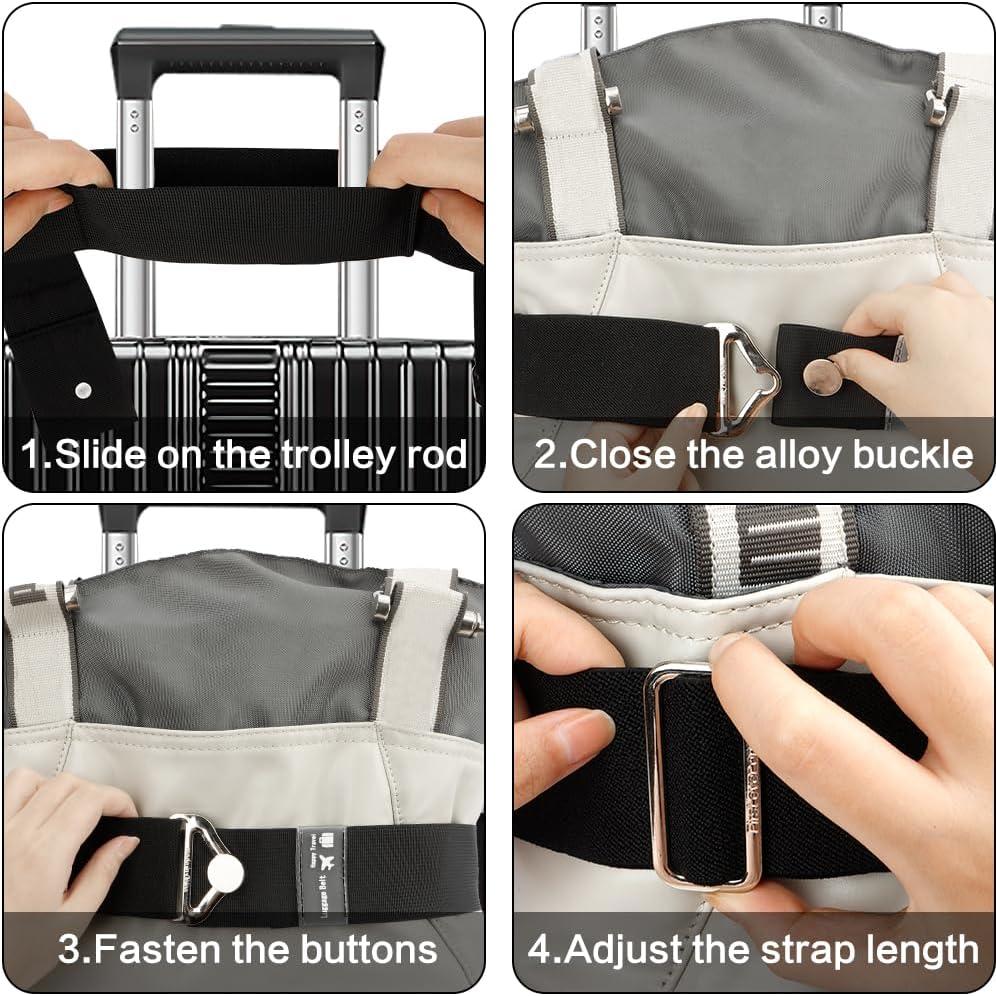 Correa de Equipaje Ajustable Liwidon 2-en-1 71-96 cm