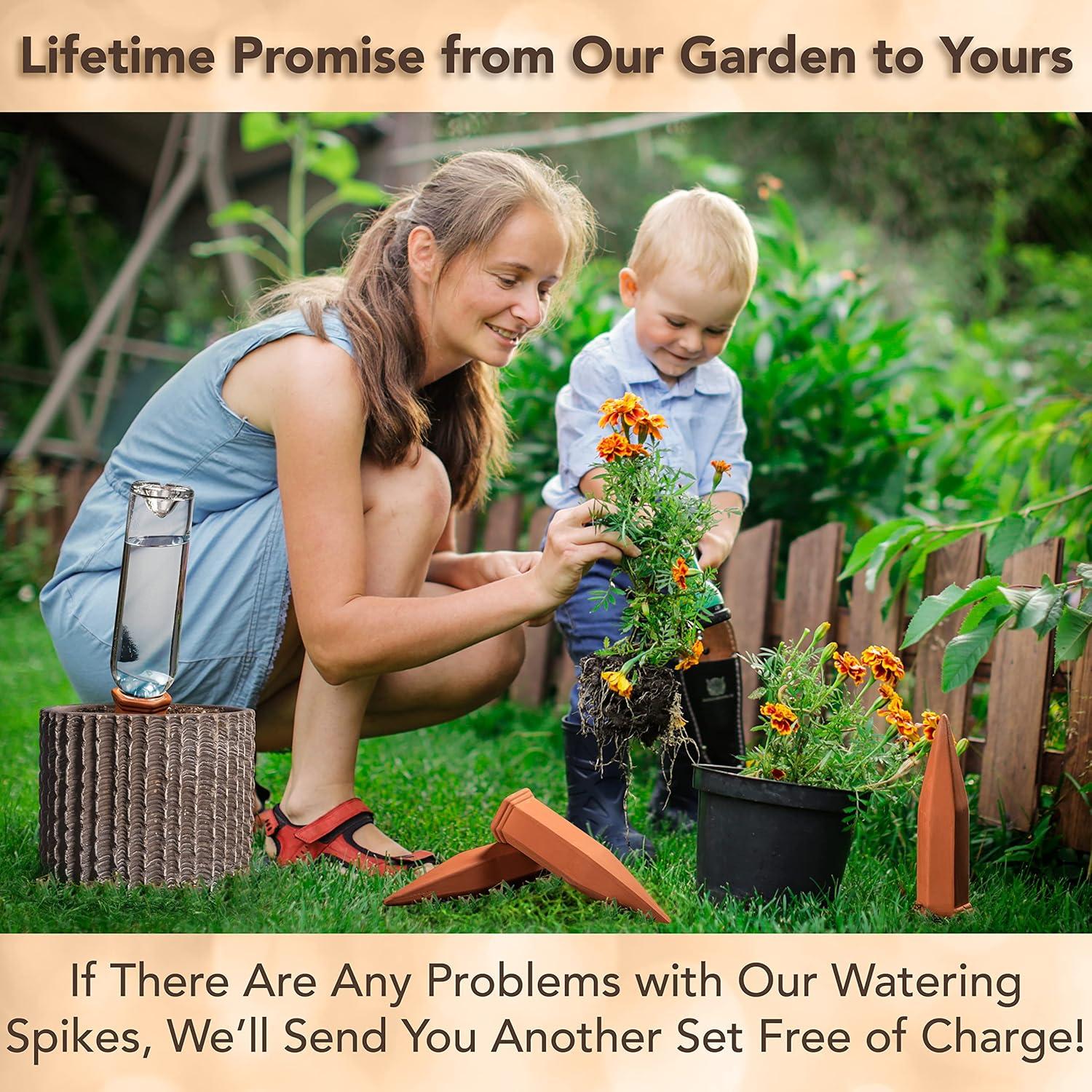 Paquete de 6 Picos de Riego Upforesy Terracota 20cm