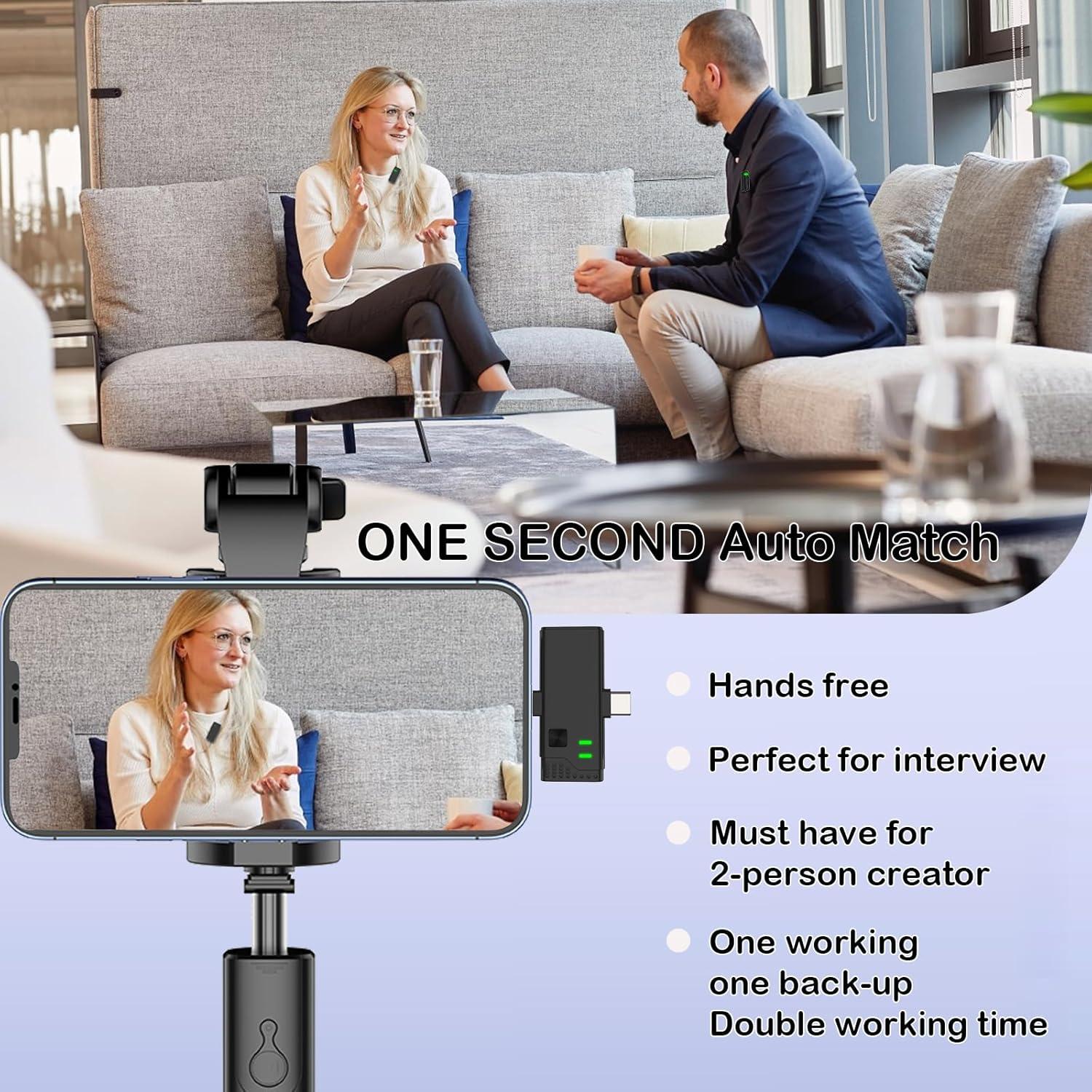 Micrófono Lavalier Inalámbrico Pebuwet WM870 40H Batería