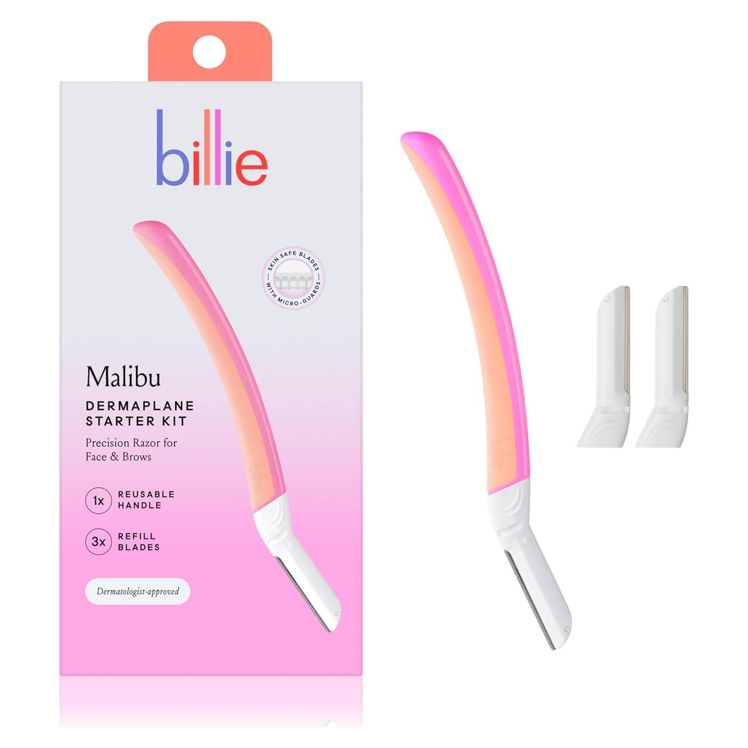 Kit de Dermaplaning Billie - Mango Reutilizable + 3 Cuchillas