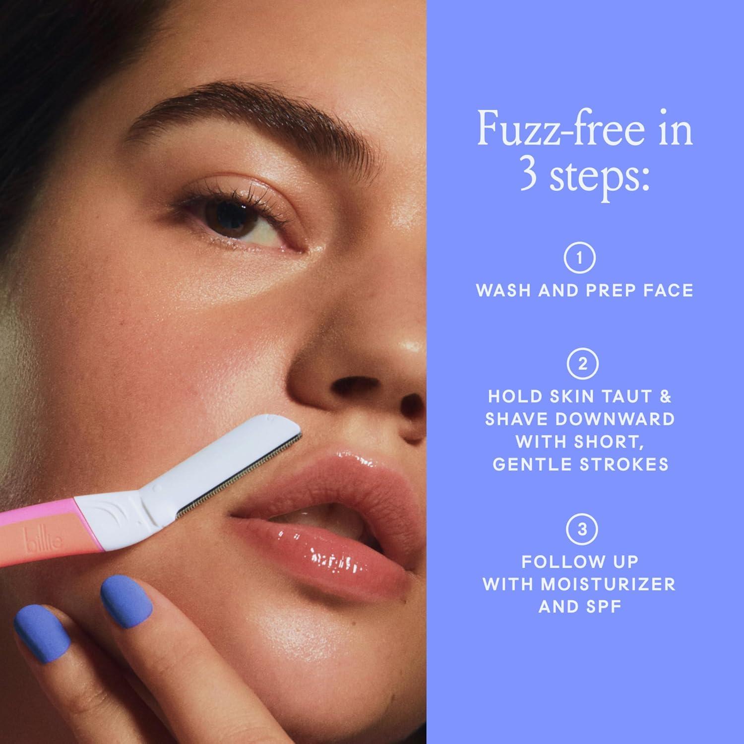 Kit de Dermaplaning Billie - Mango Reutilizable + 3 Cuchillas