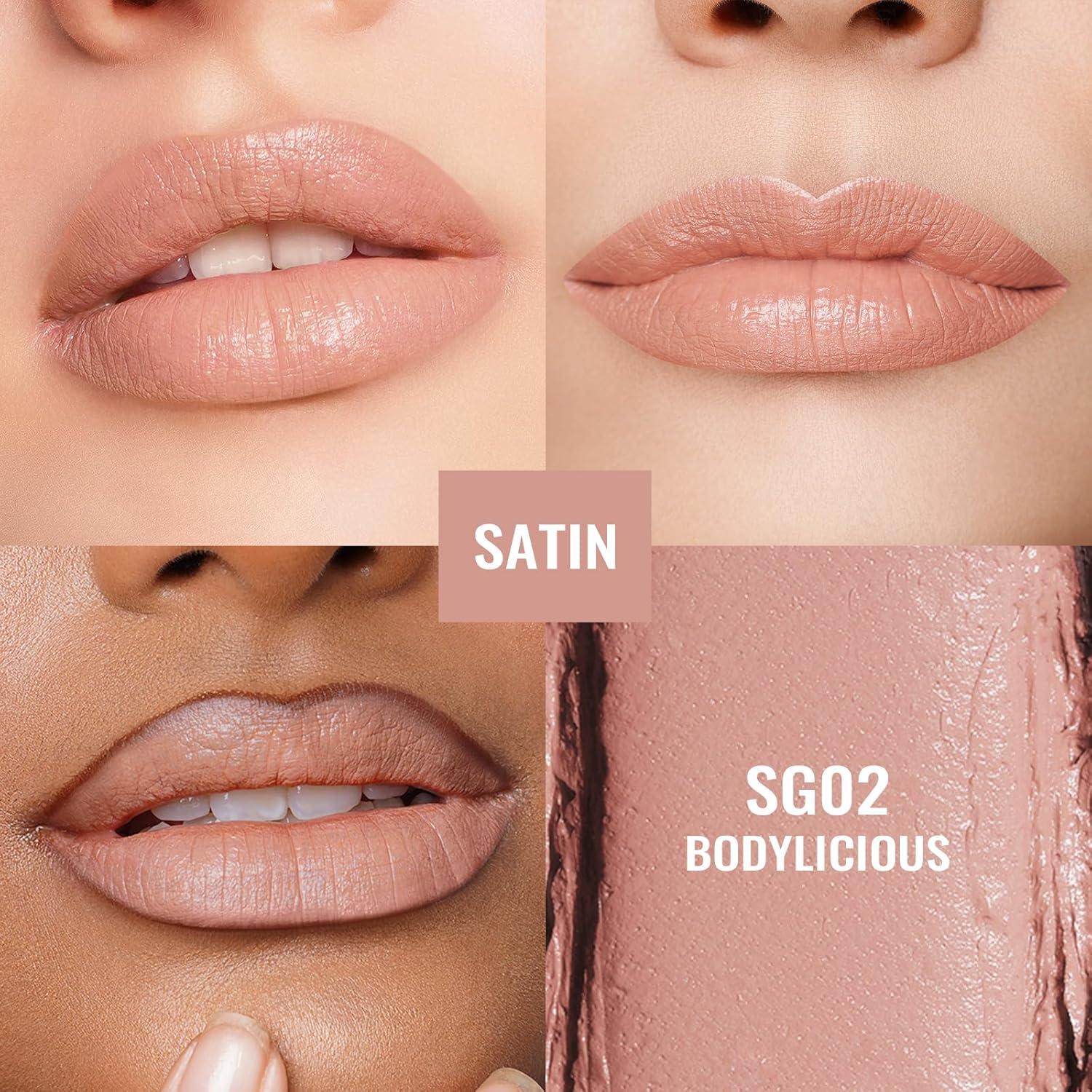 Set de Labiales Satinados Oulac 4g - Hidratante y Vegano