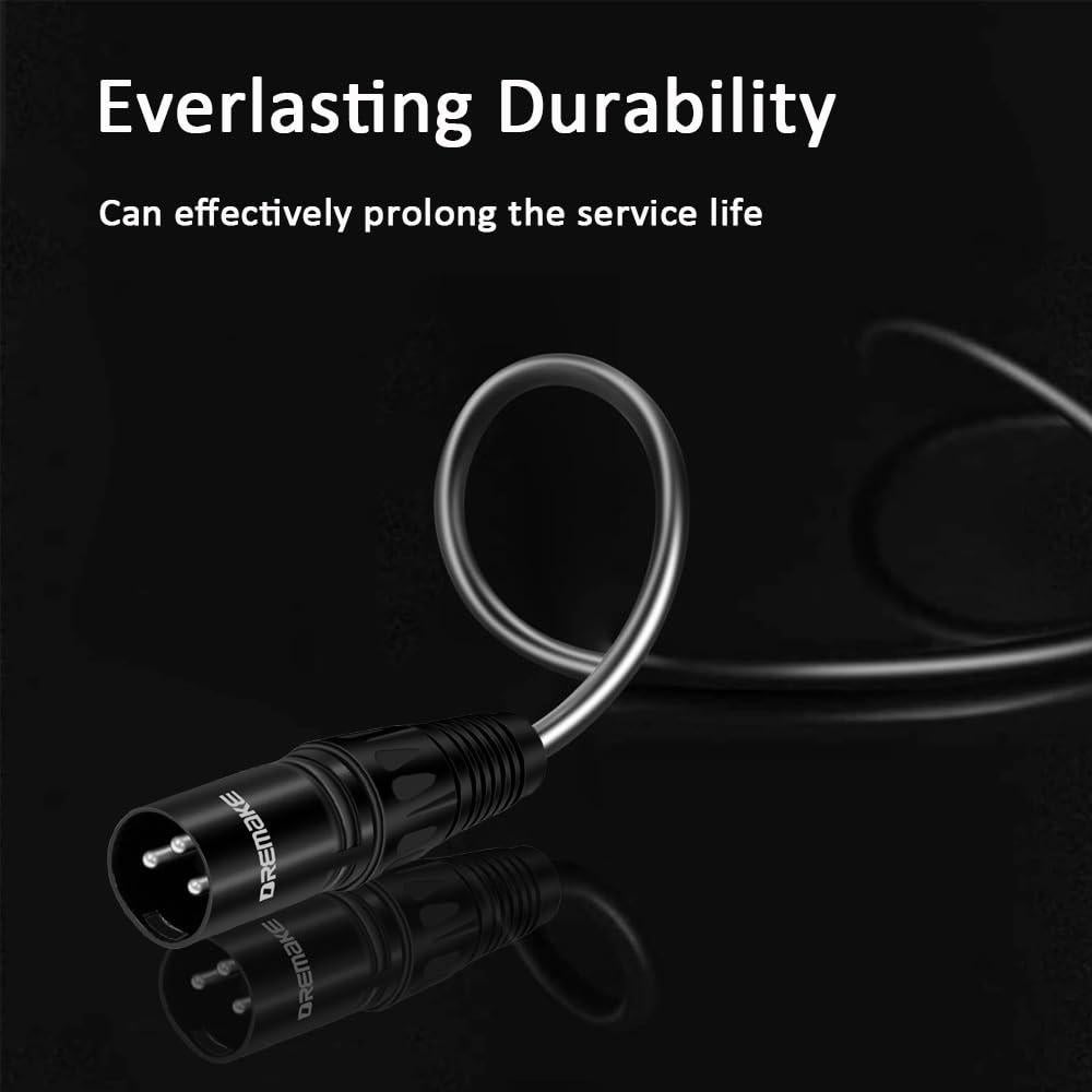 Cable de Audio DREMAKE 10M XLR Macho a 6.35mm Mono