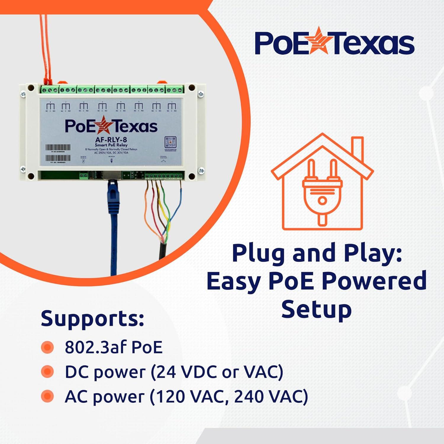 Controlador de Relé PoE 8 Canales Poe Texas - Fácil Programación