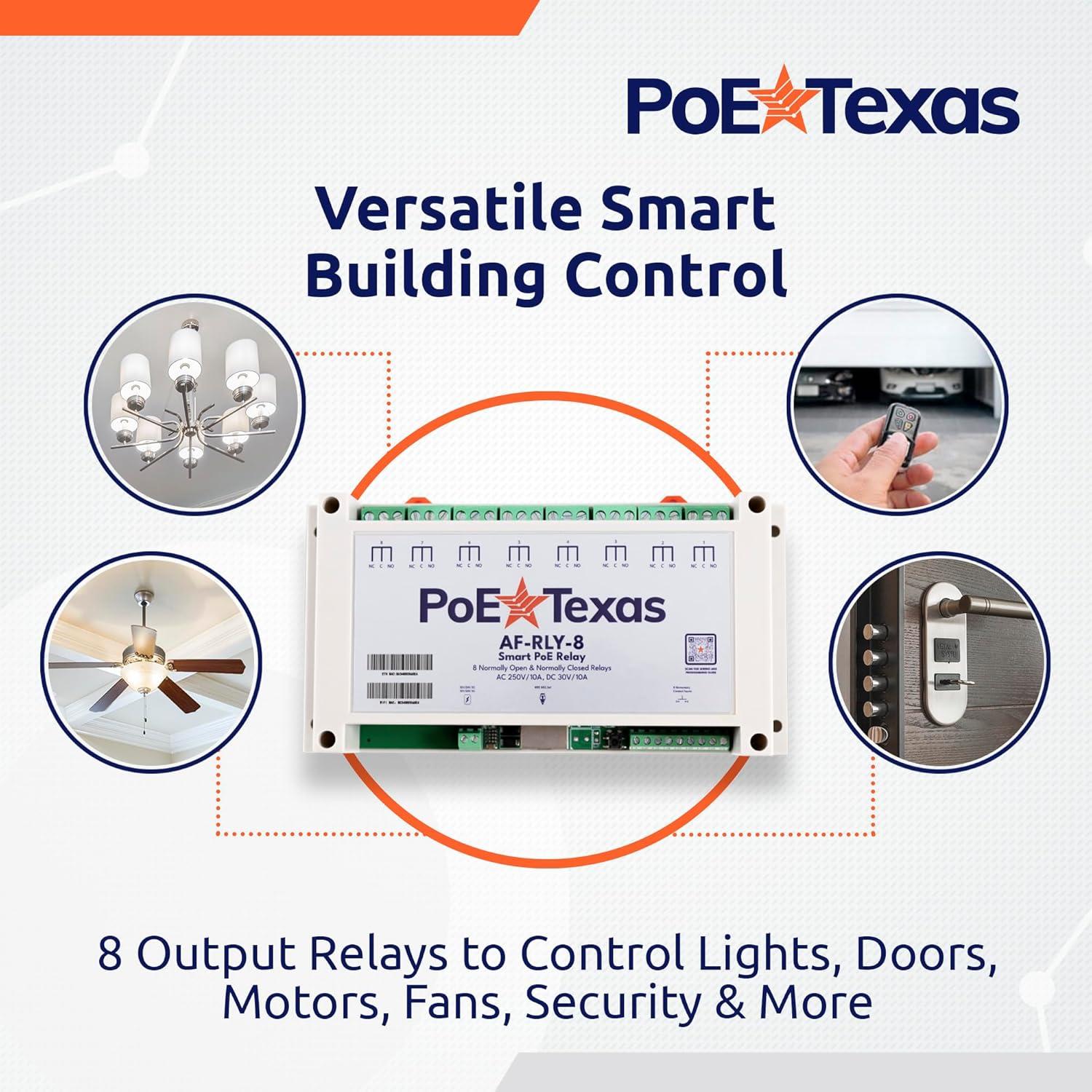 Controlador de Relé PoE 8 Canales Poe Texas - Fácil Programación