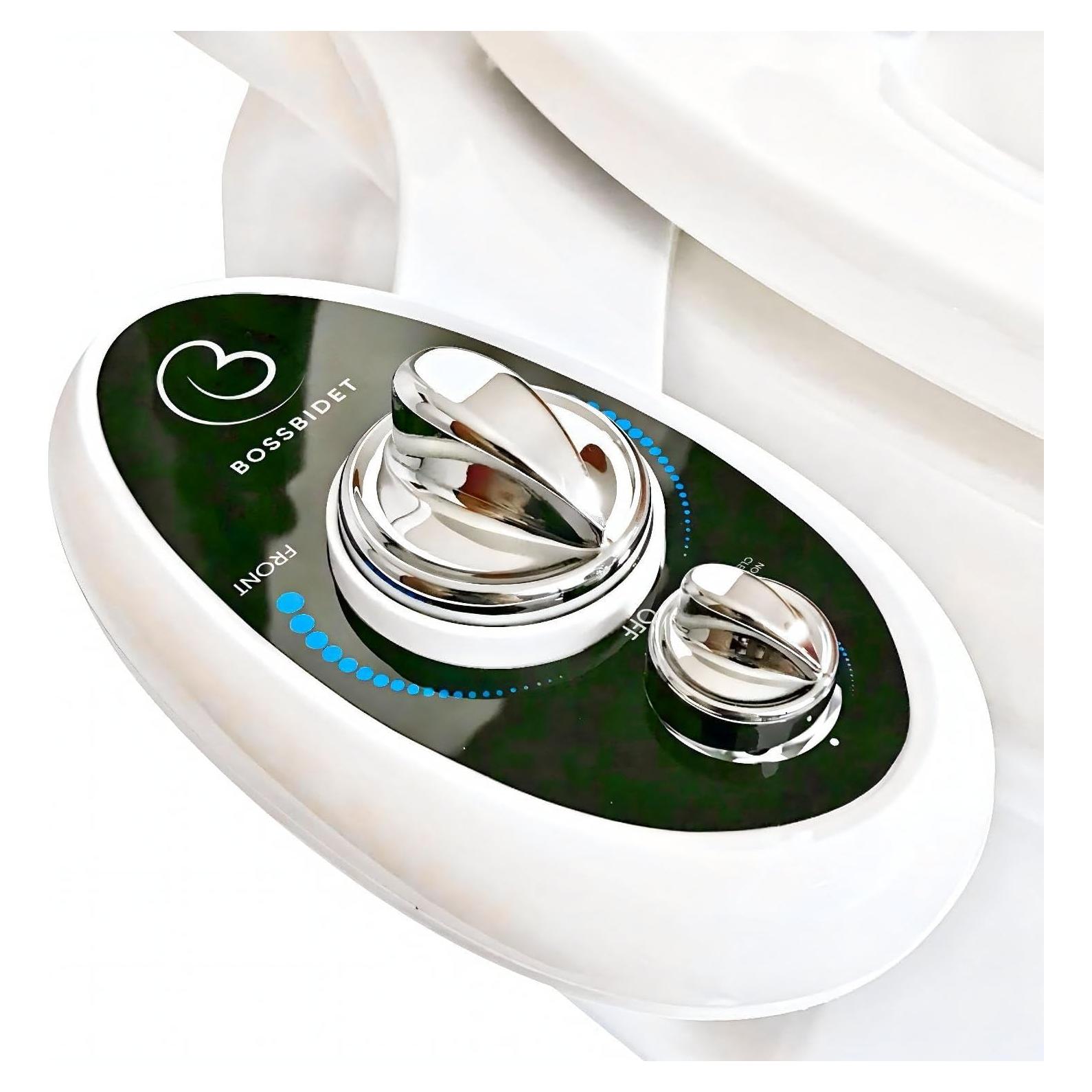 Bidet Boss Bidet Luxury - Doble Boquilla, Ajustable, Negro