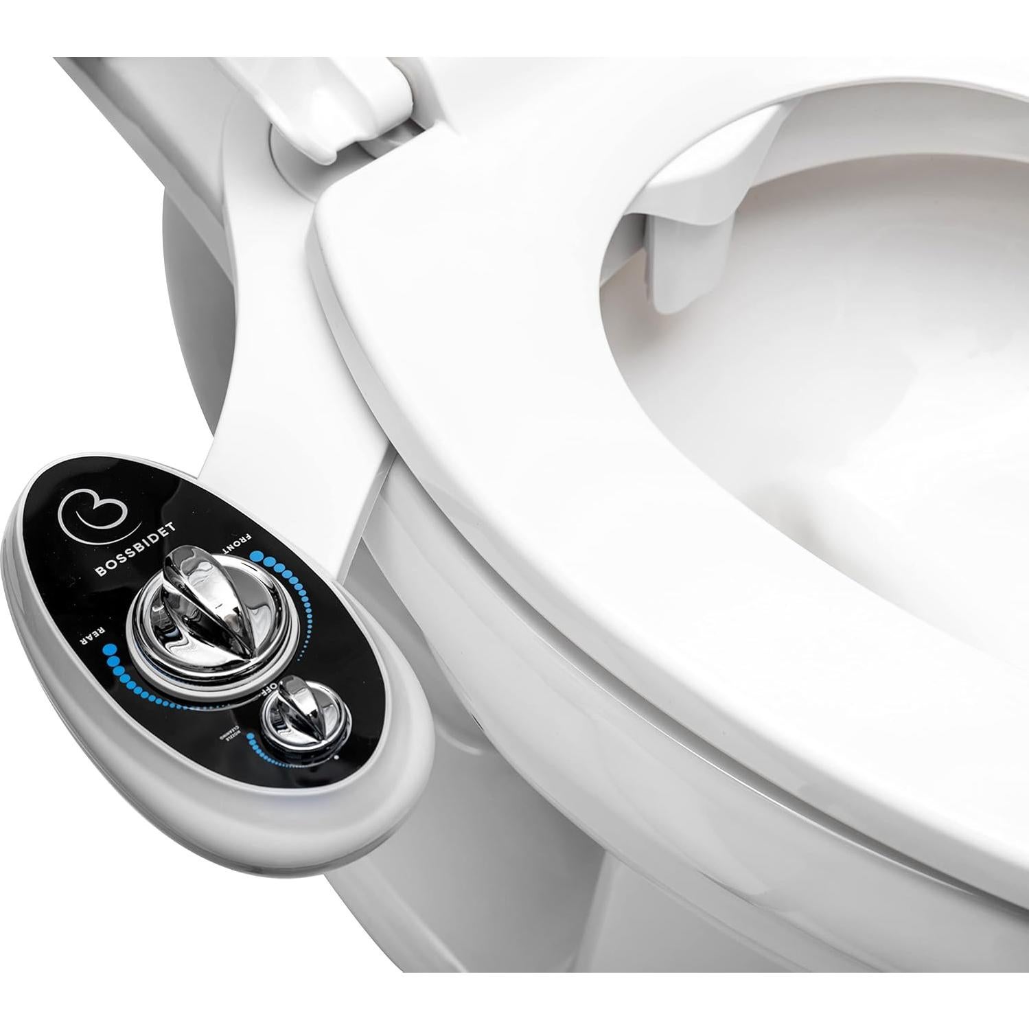 Bidet Boss Bidet Luxury - Doble Boquilla, Ajustable, Negro