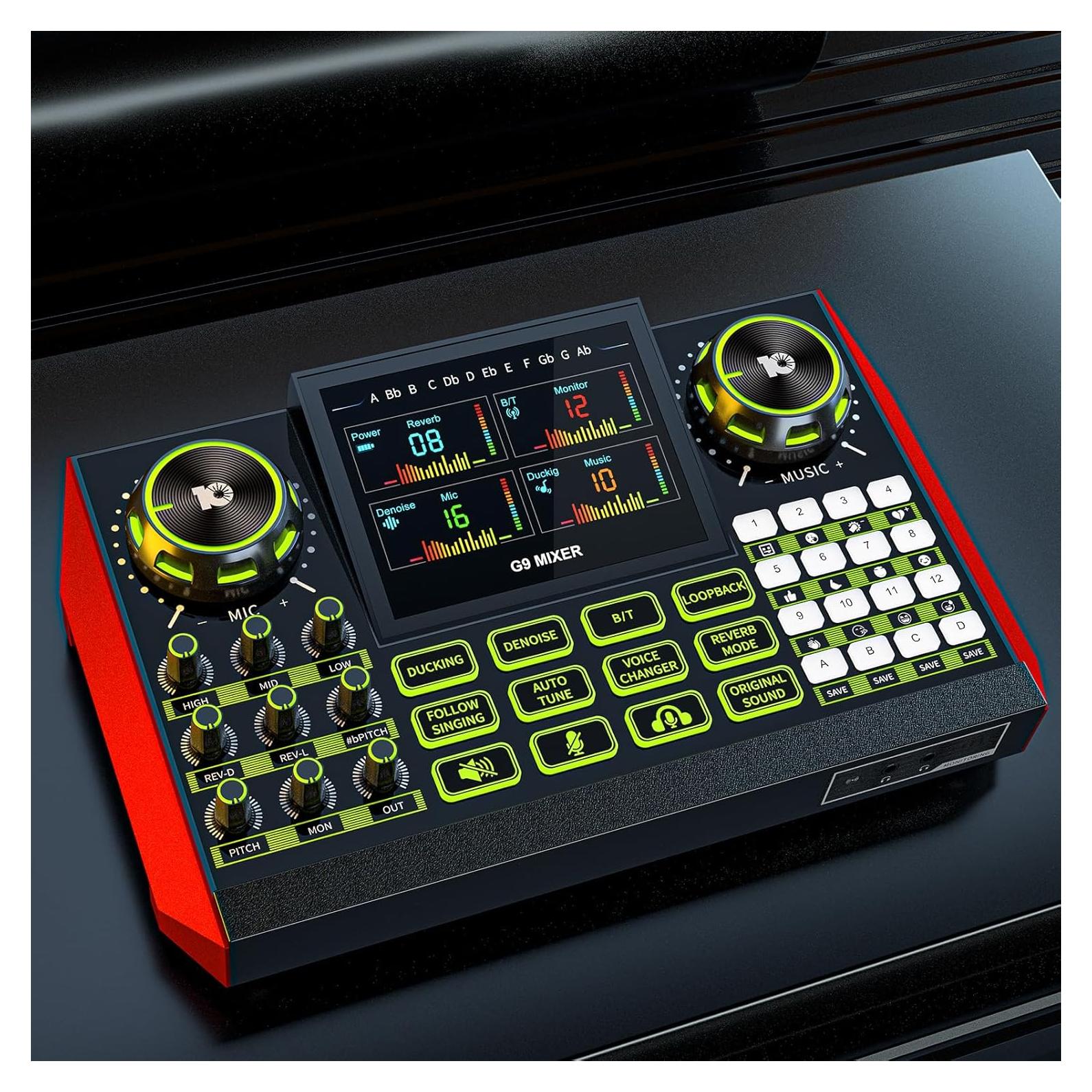 Mezclador de Audio G9 para Streaming y Podcasting