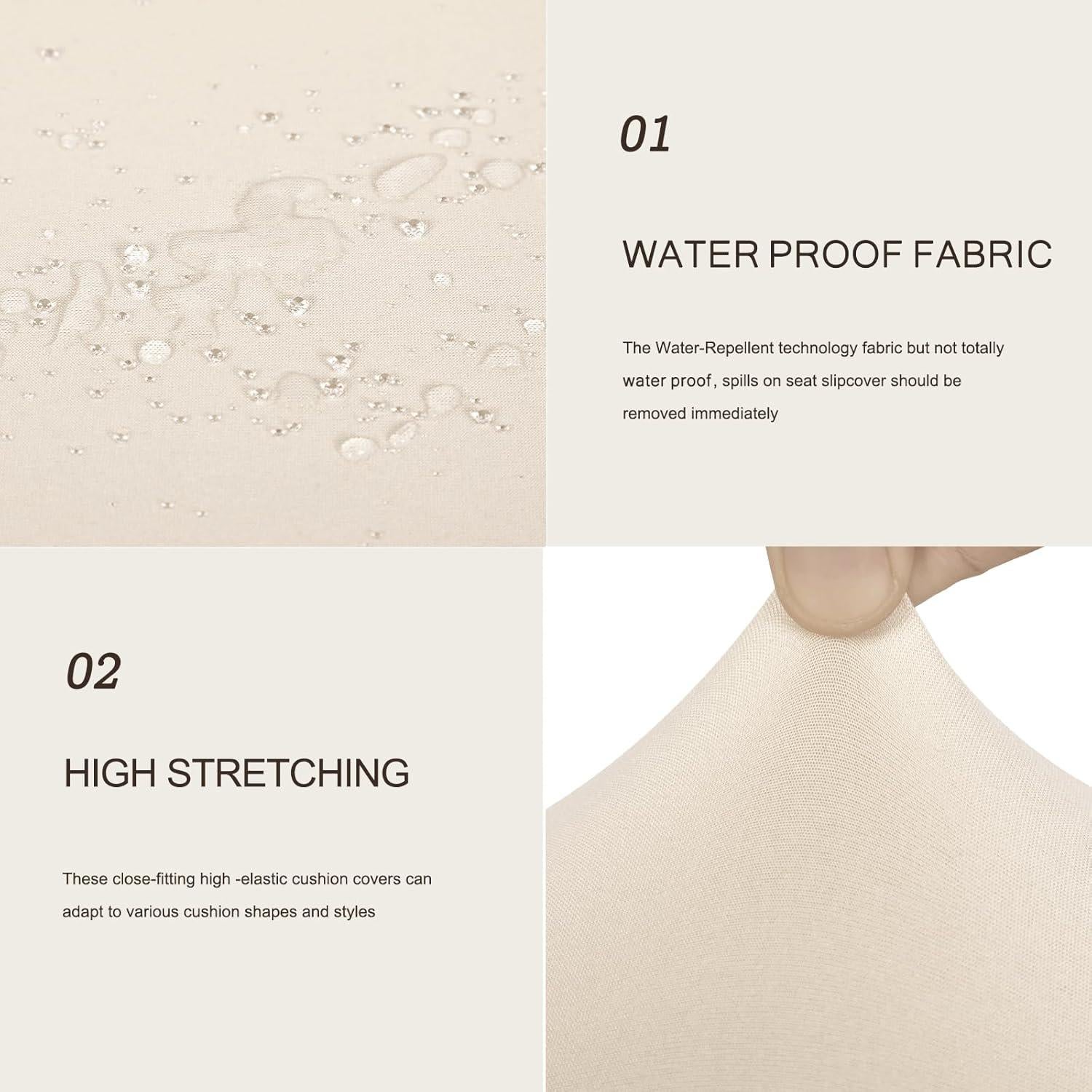 Fundas Impermeables para Cojines de Sofá SearchI 2 Piezas Beige