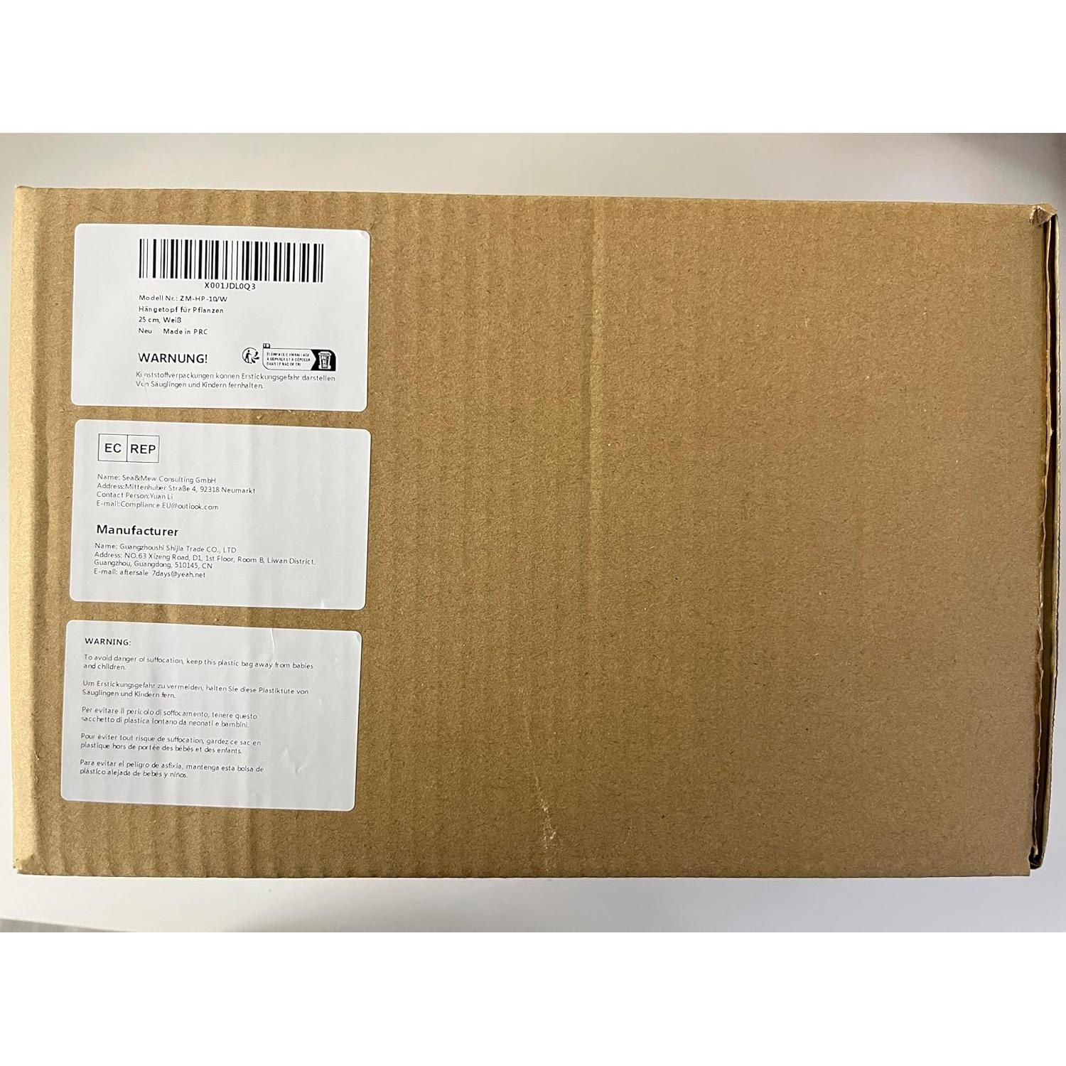 Macetas Colgantes ZMTECH Juego de 2 Autorriego 25,4 cm