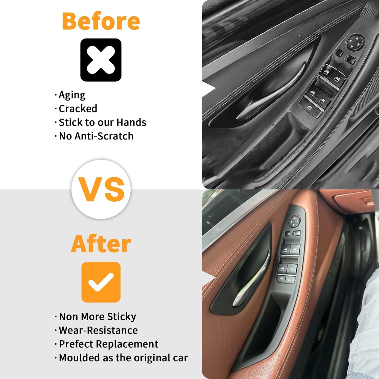 Cubierta Adhesiva Tiradores Puerta BMW Serie 5 F10 F11 7 Piezas