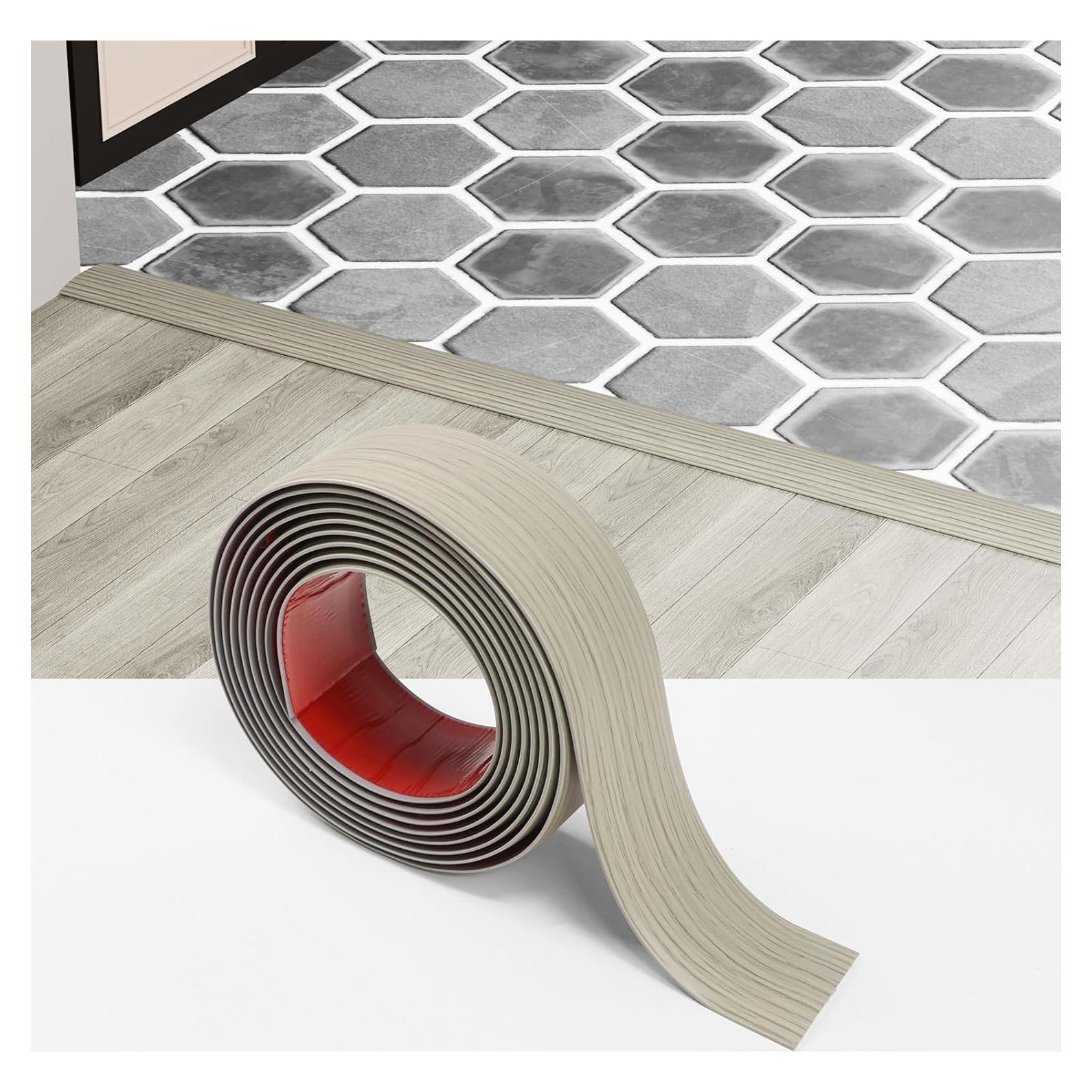 Tira de Transición de Piso Greymond 1.22m x 4cm Beige Gris