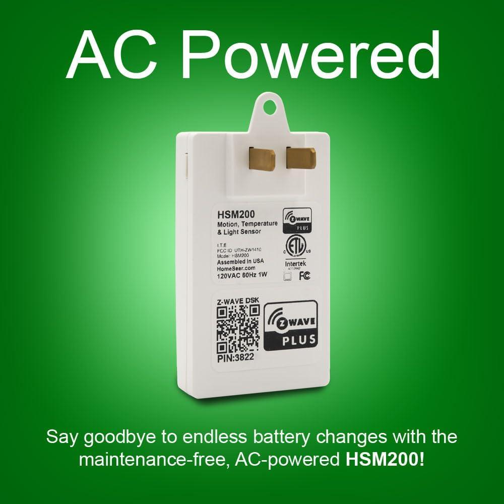 Sensor Z-Wave HomeSeer HSM200 Movimiento, Luz y Temperatura