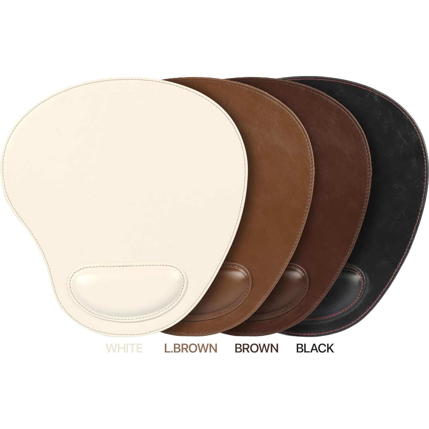 Alfombrilla de Ratón Londo Ovalada de Cuero Sintético con Soporte