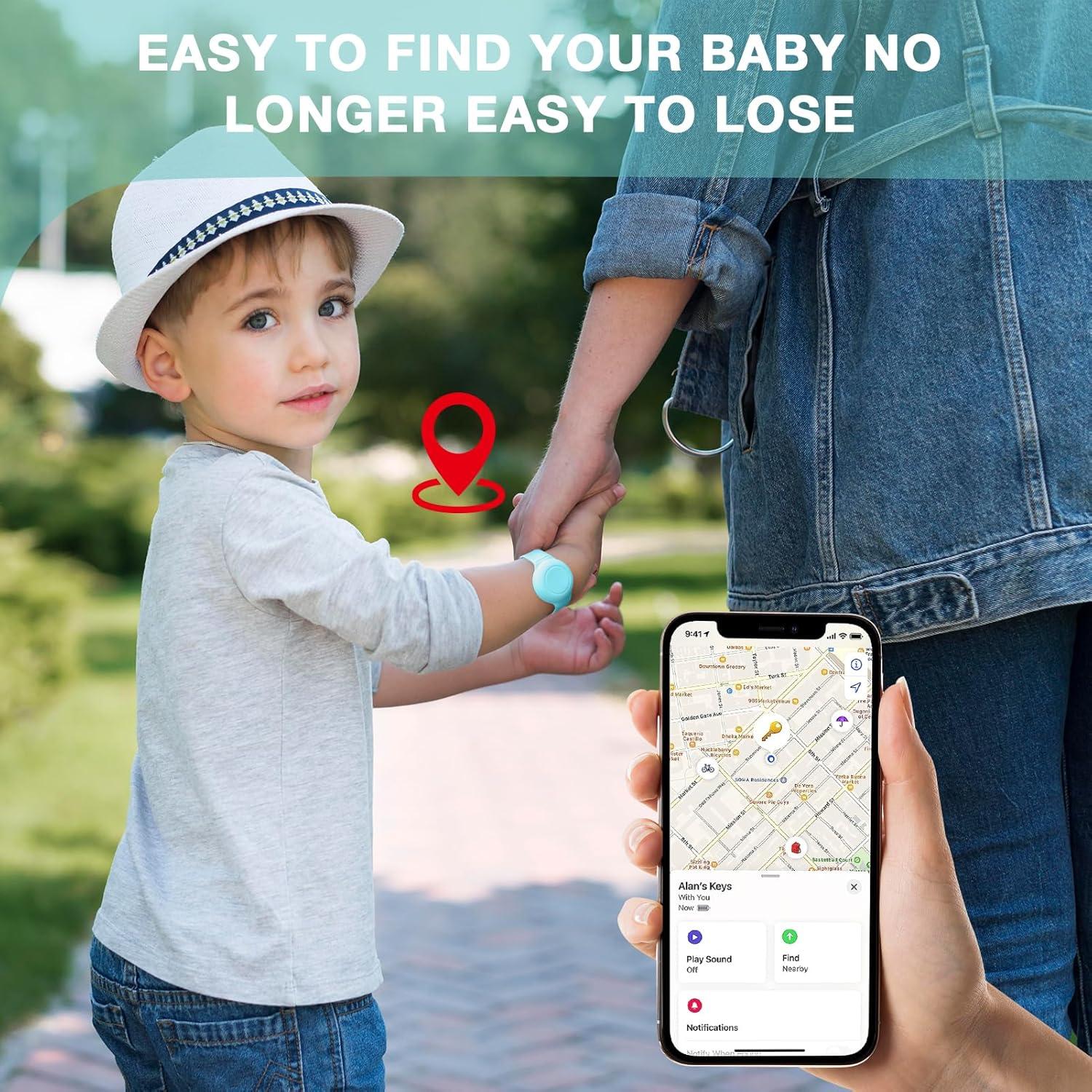 Pulsera Impermeable para AirTag ZLIUCCR - 2 Unidades Niños