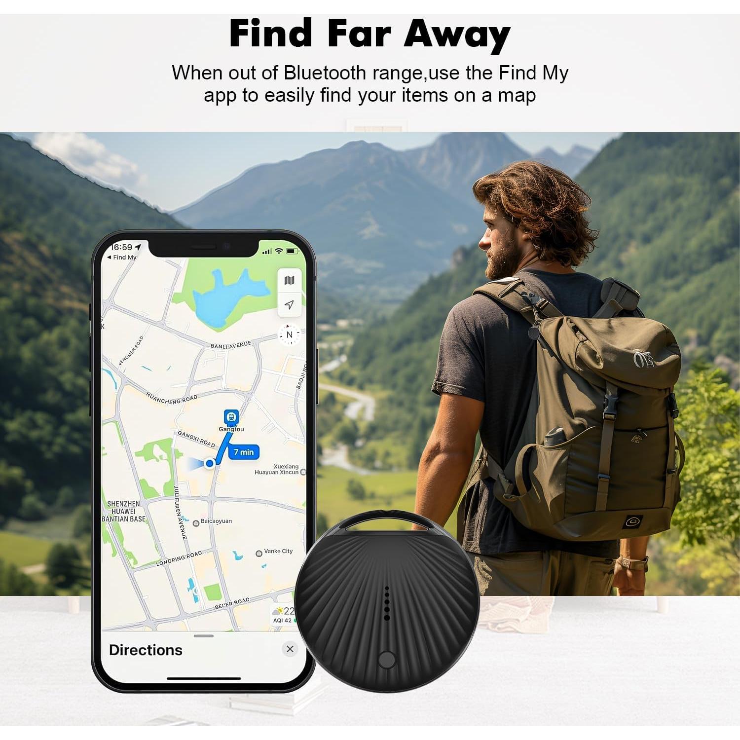 Paquete de 3 Localizadores Bluetooth Rechale Air Tracker Negro