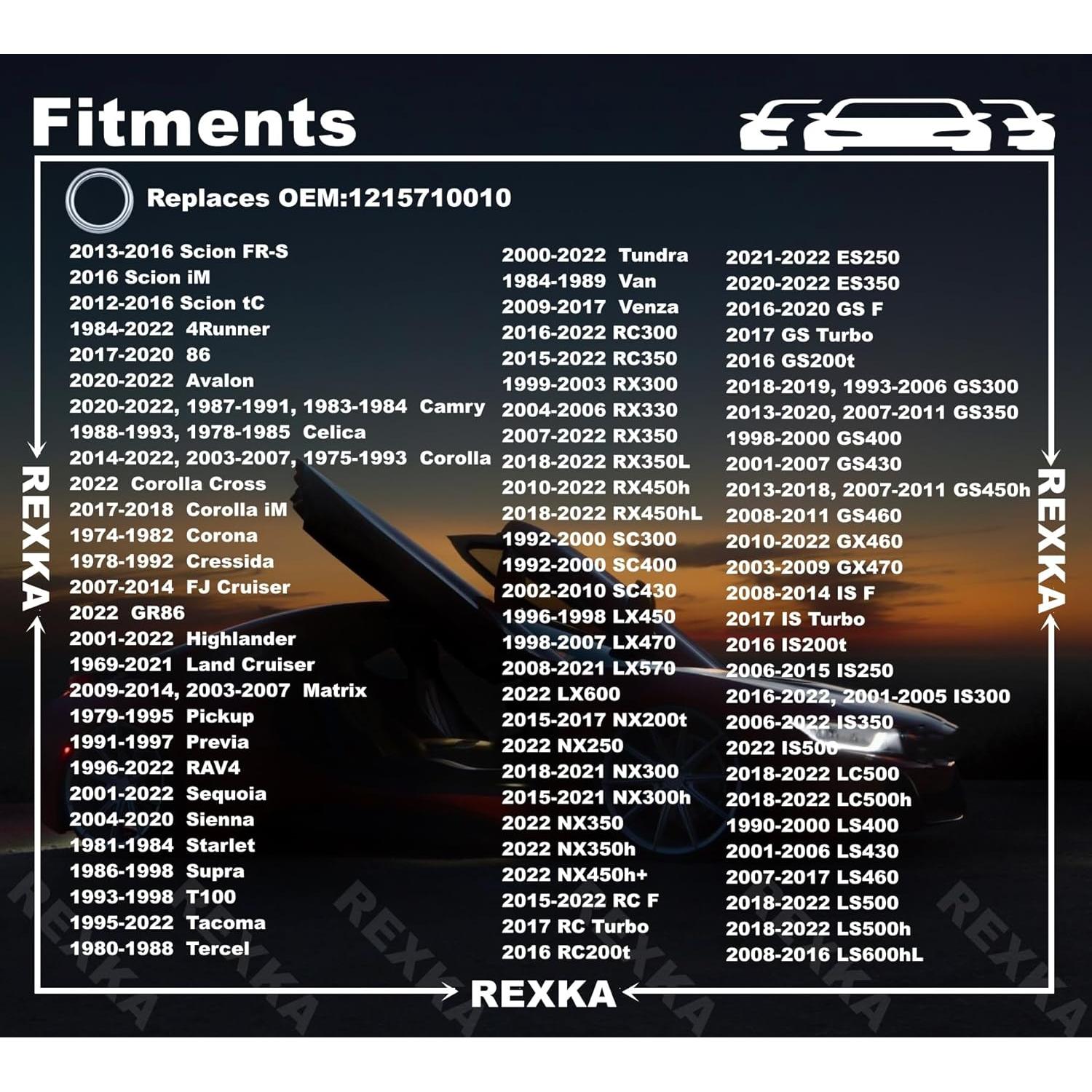 Kit de Juntas Rexka 12 Piezas para Toyota Lexus Transferencia