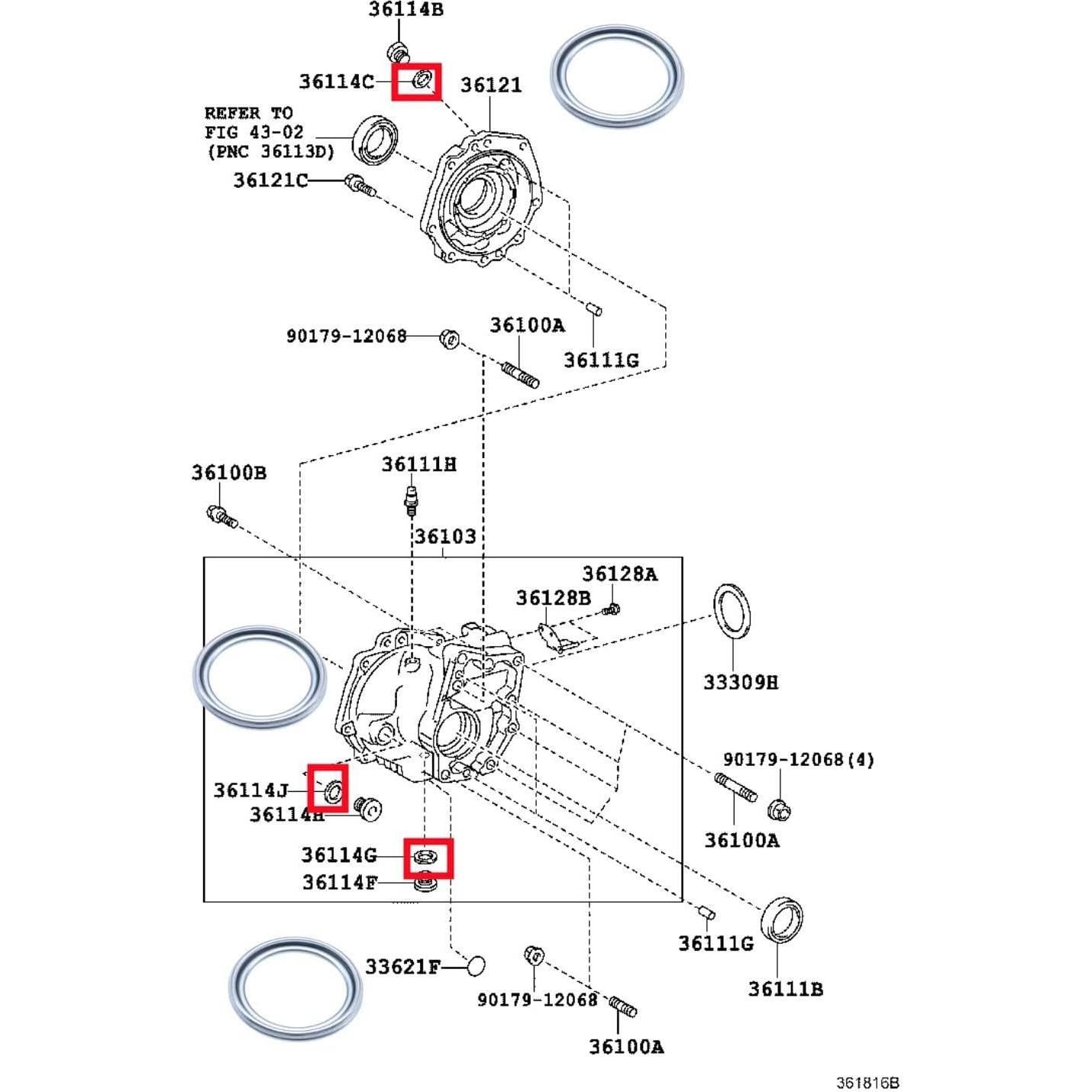 Kit de Juntas Rexka 12 Piezas para Toyota Lexus Transferencia