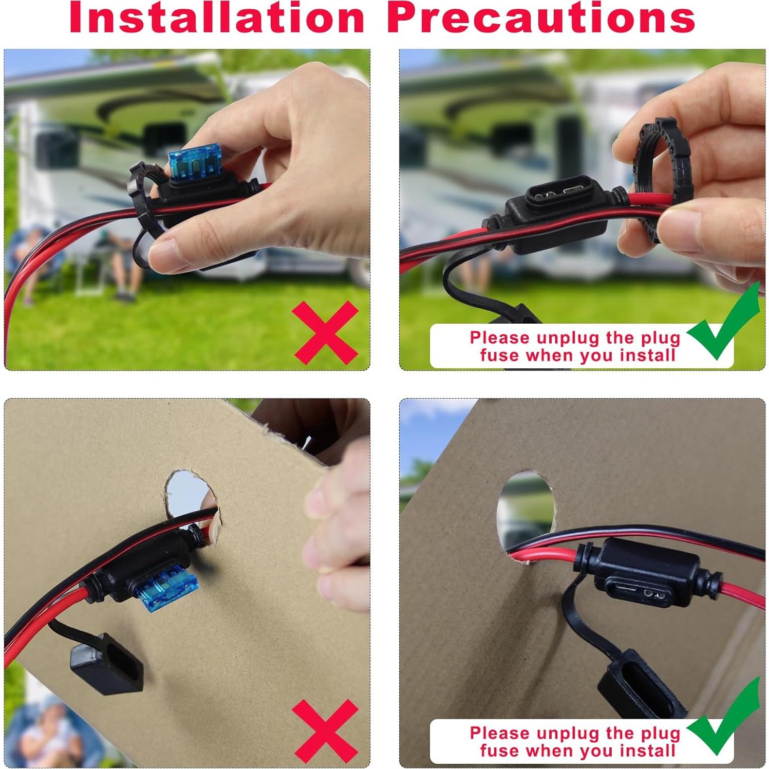 Toma de Mechero Fija SPARKING 12V/24V con Cable 0.61m