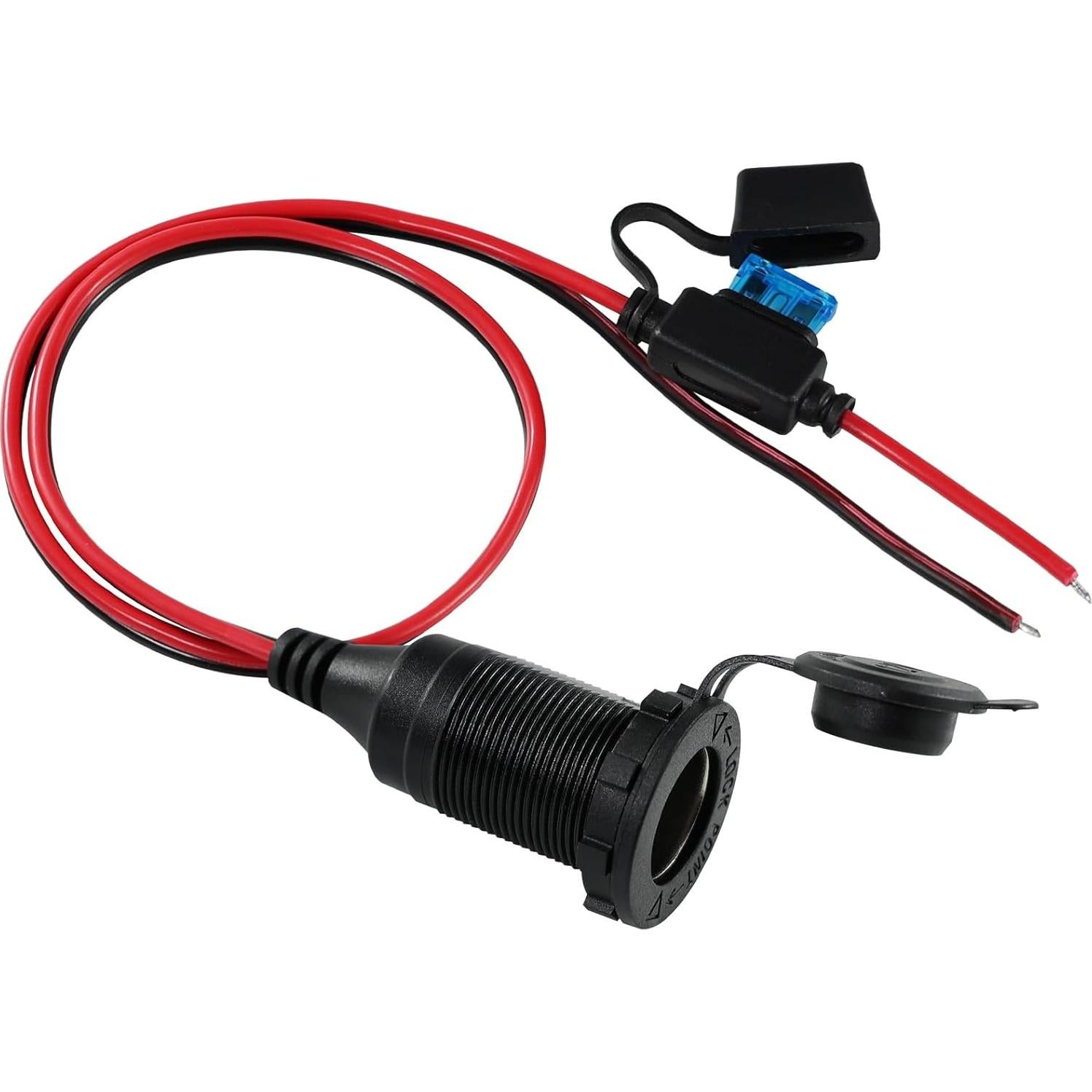 Toma de Mechero Fija SPARKING 12V/24V con Cable 0.61m