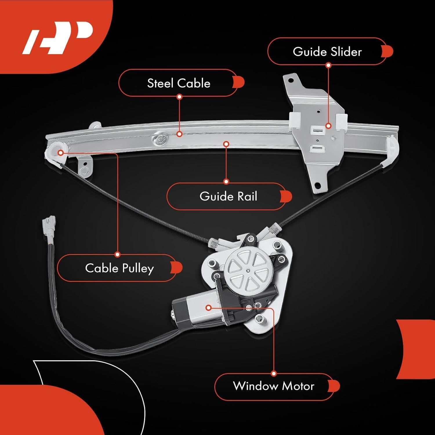 Regulador de Ventana Eléctrico A-Premium Lado Izquierdo 1993-1997