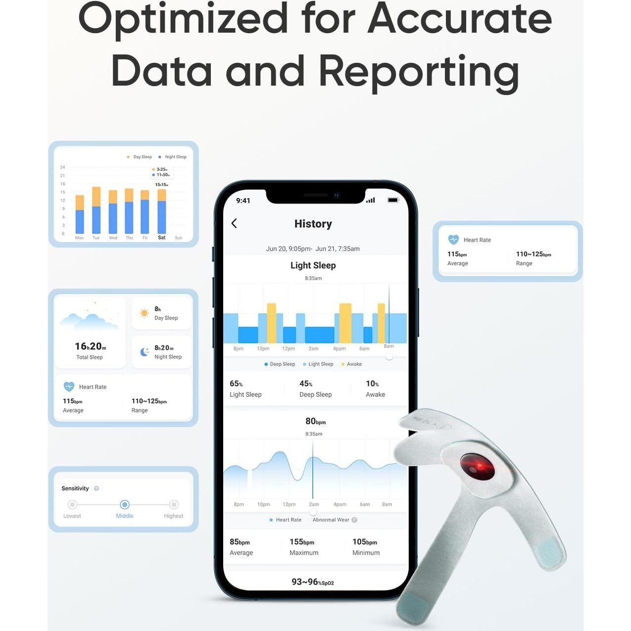 Monitor Bebé Eufy Security Smart Sock 0-18 meses Wi-Fi