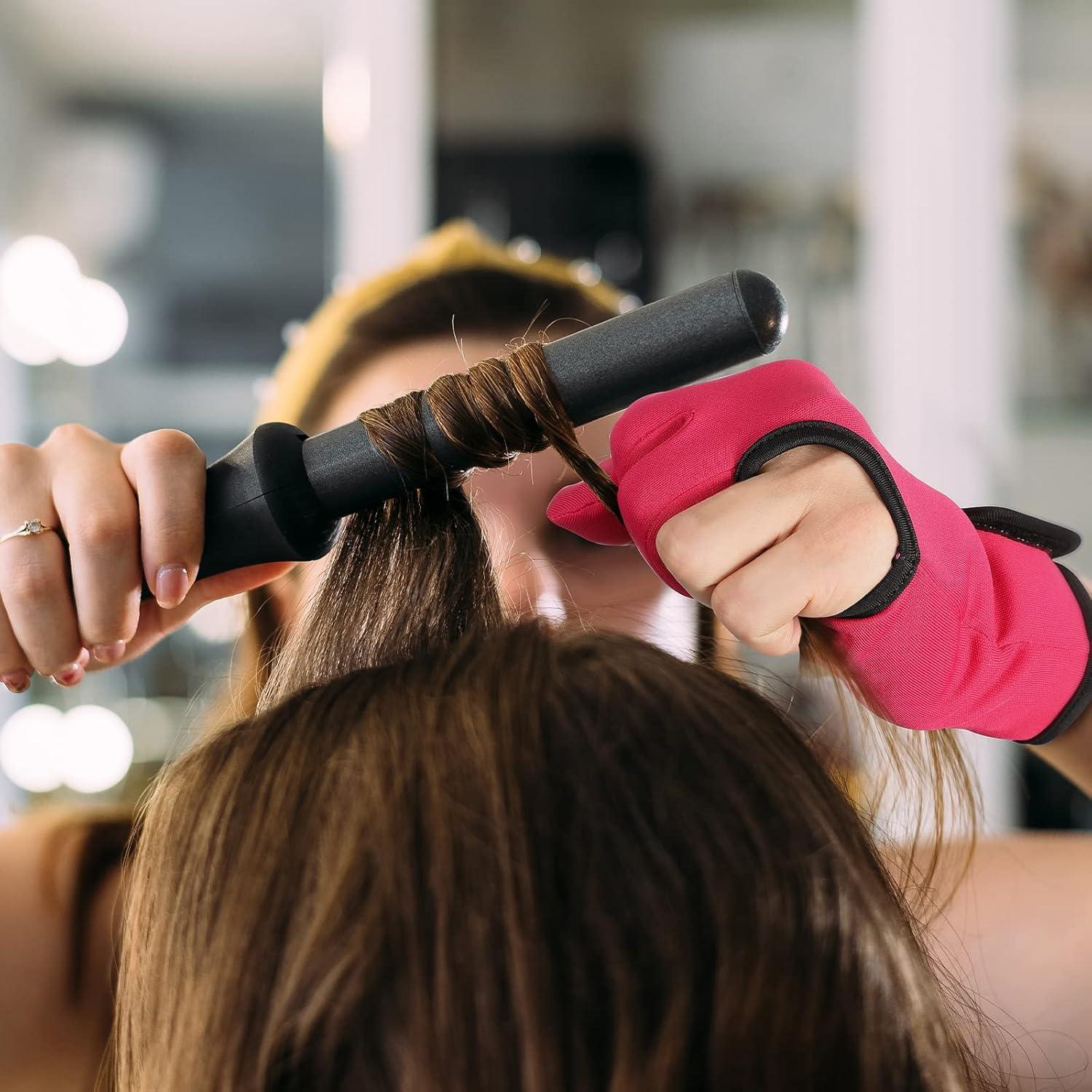 Geyoga Guantes Resistentes al Calor 3 Dedos para Estilismo