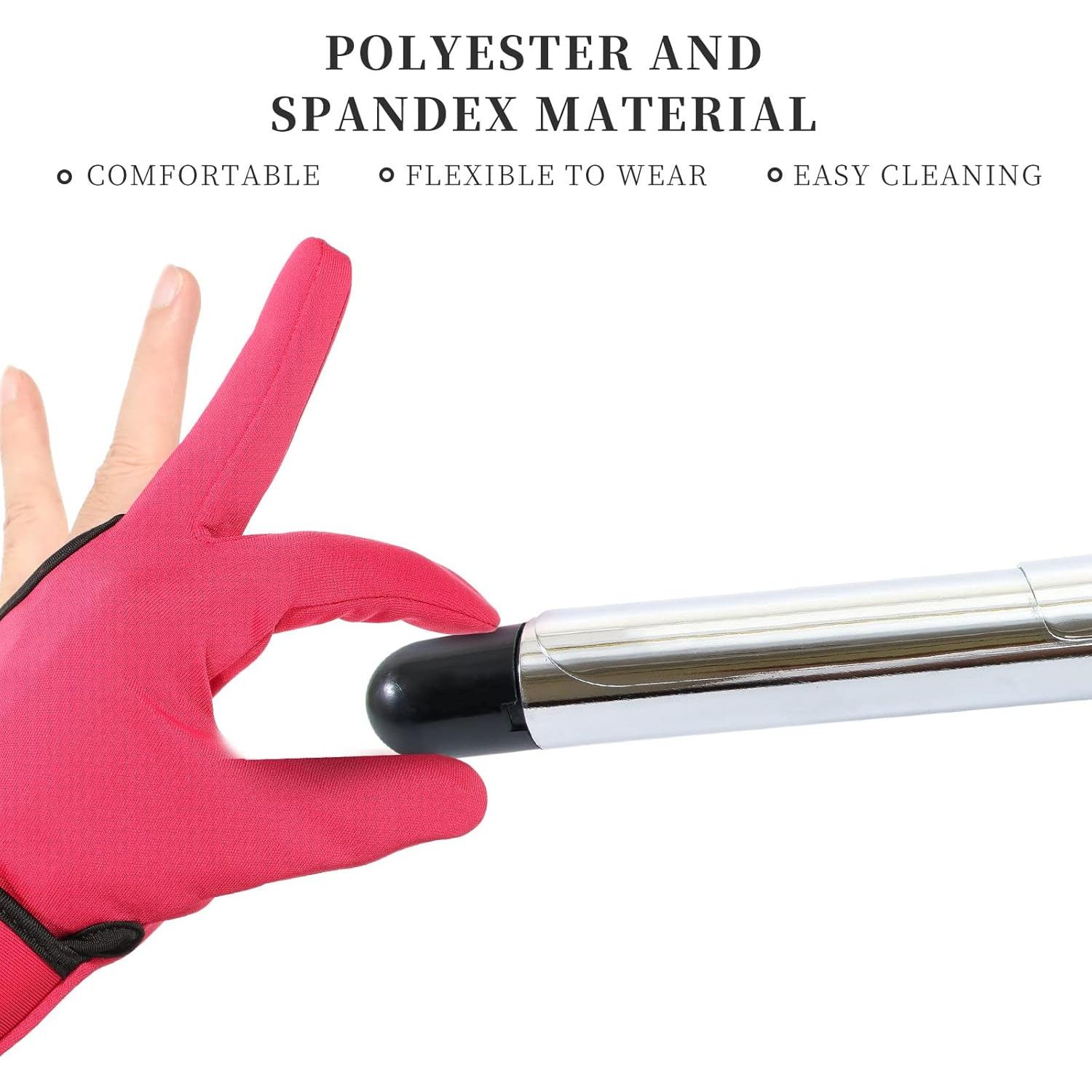 Geyoga Guantes Resistentes al Calor 3 Dedos para Estilismo