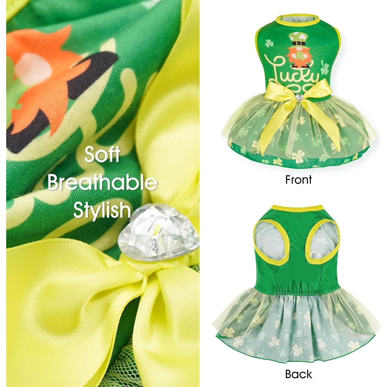 Vestido de Perro Cyeollo San Patricio Tul Verde M