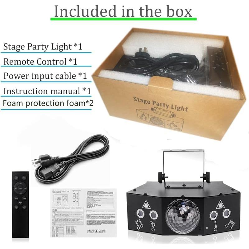 Luz de Bola de Disco LED BUCLHOZ DMX512 Activada por Sonido