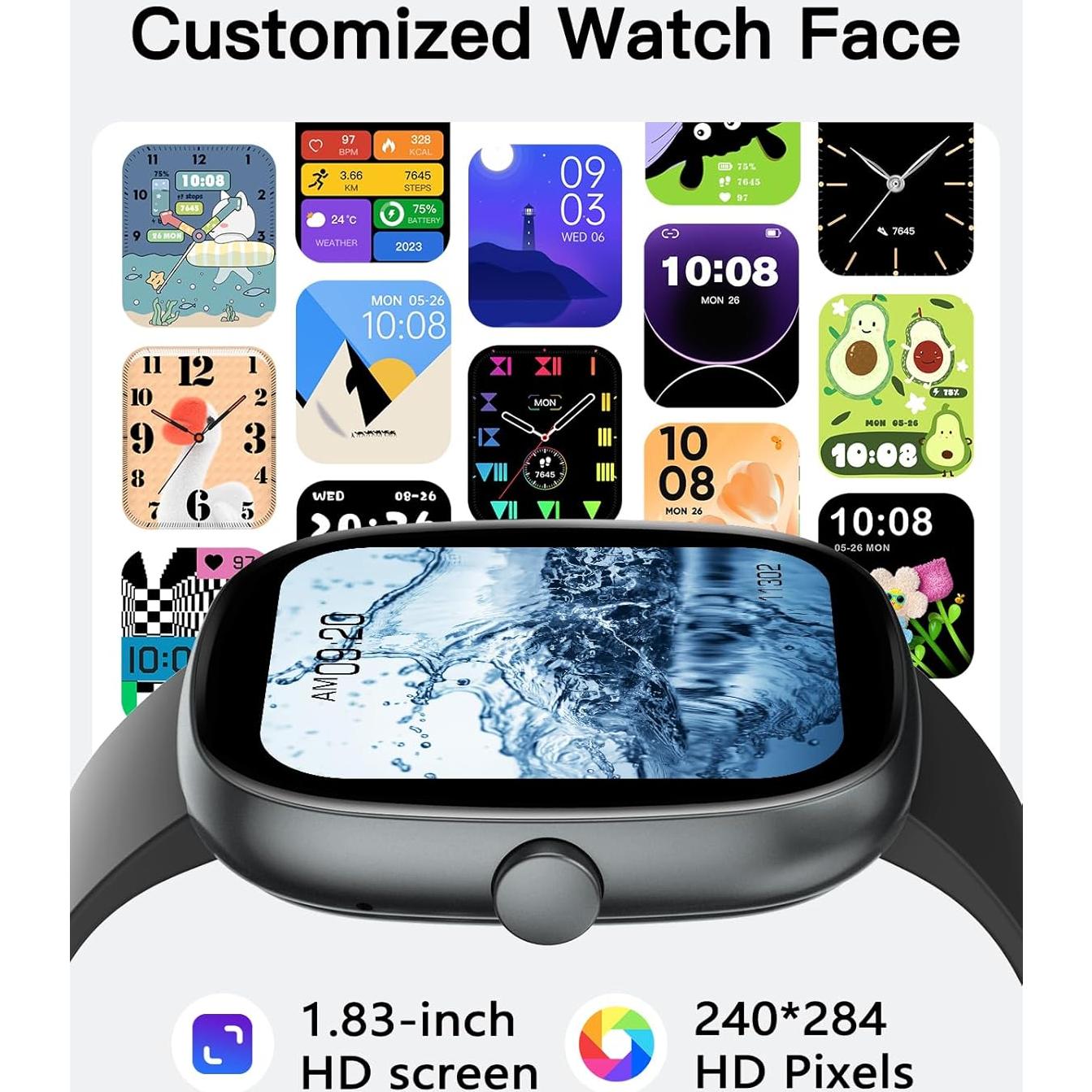 Reloj Inteligente SHANG WING 1.85" Fitness Negro