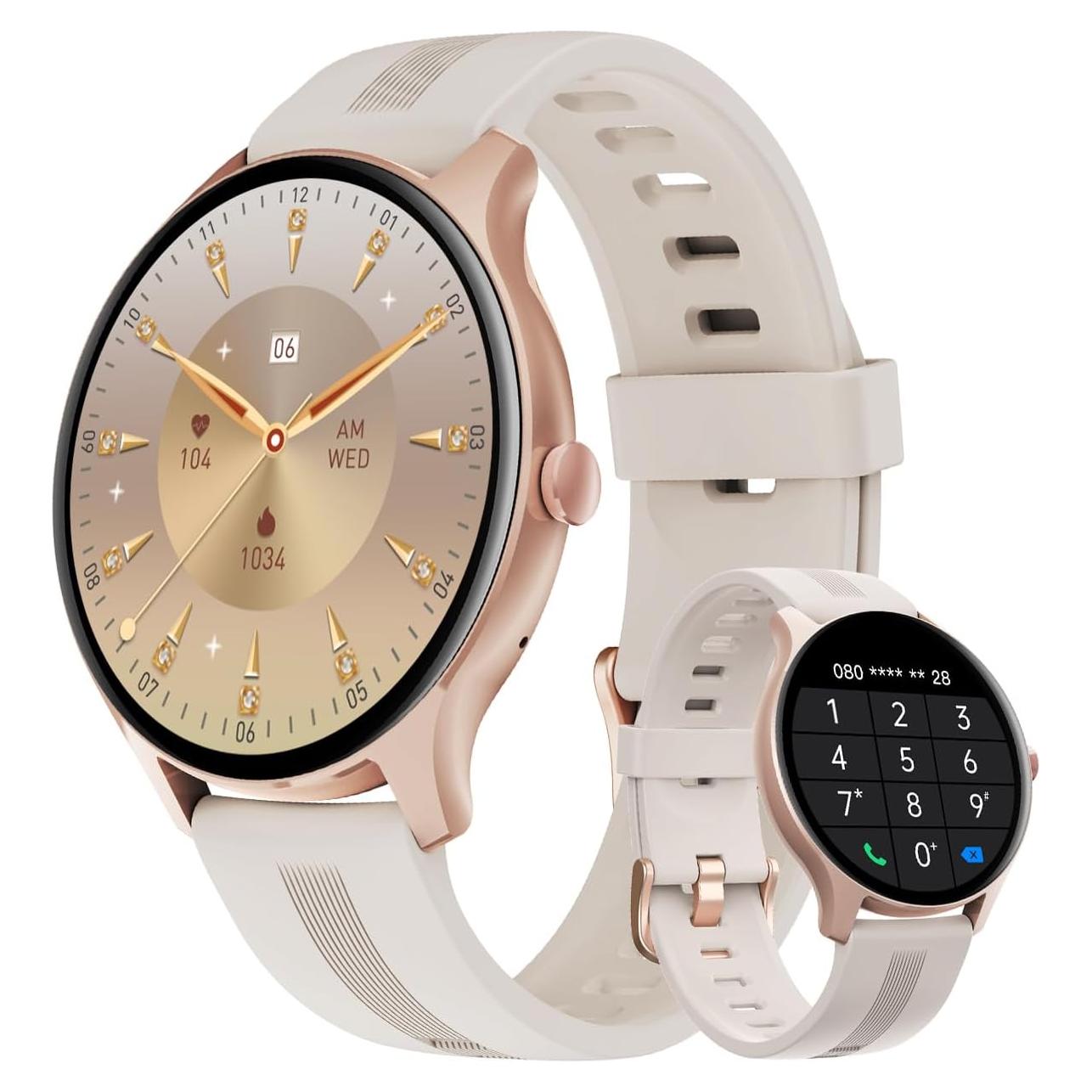 Reloj Inteligente HUAKUA H2 Redondo Fitness y Llamadas