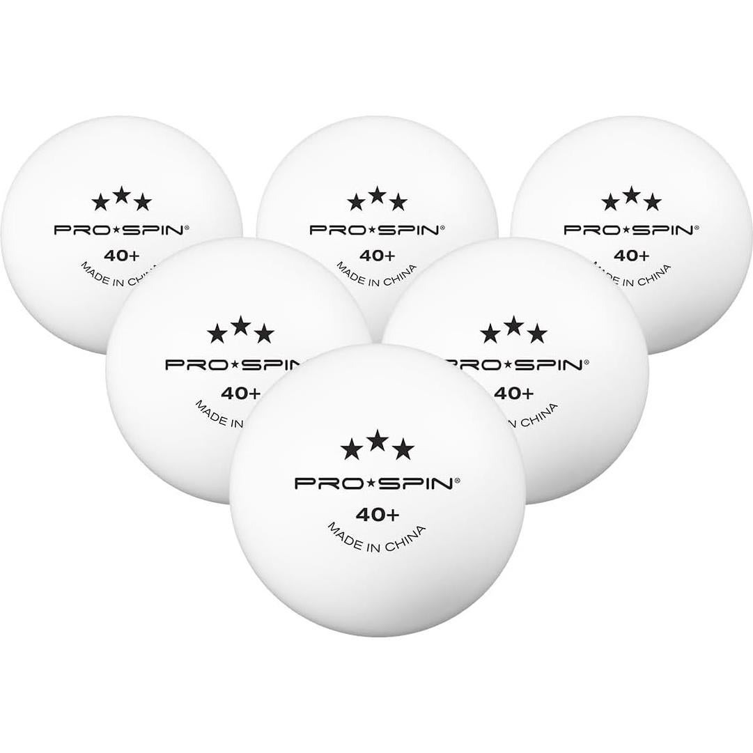 Pelotas de Ping Pong PRO SPIN 3 Estrellas Blancas 40mm