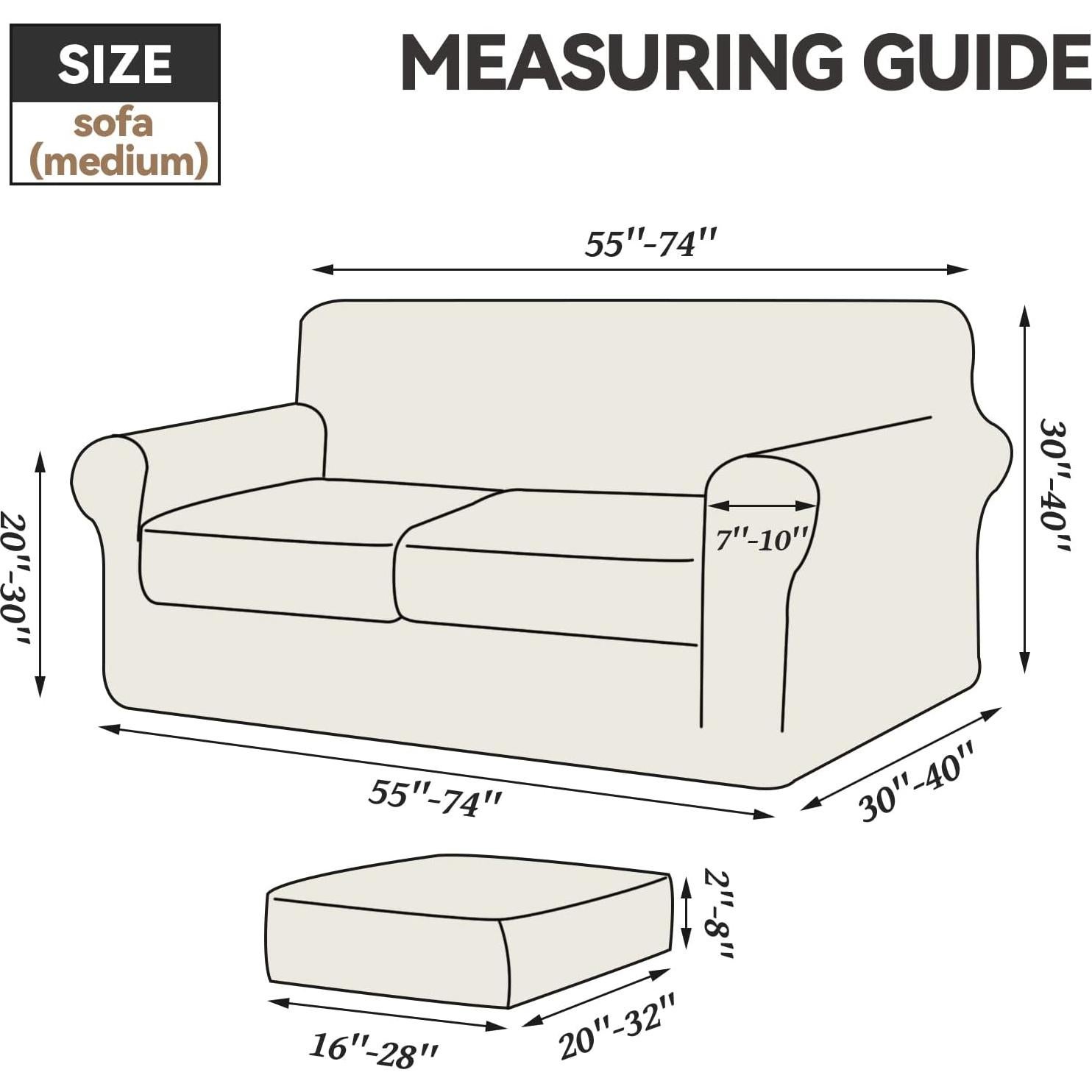 Funda de Sofá WEERRW Terciopelo Aqua 3 Piezas Mediana