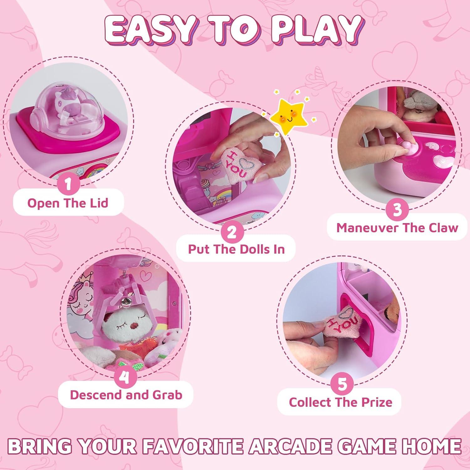 Mini Máquina de Garras Unicornio Marlrin con 20 Peluches