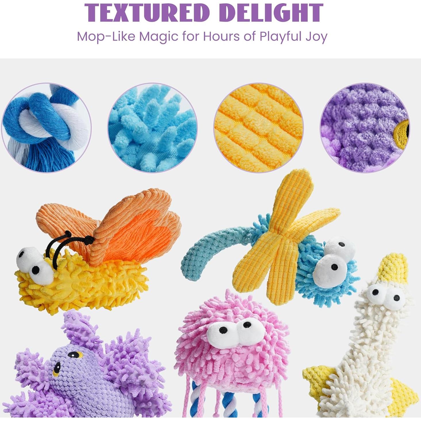 Juguetes para Perros Nocciola Paquete de 5 Suaves y Chirriantes