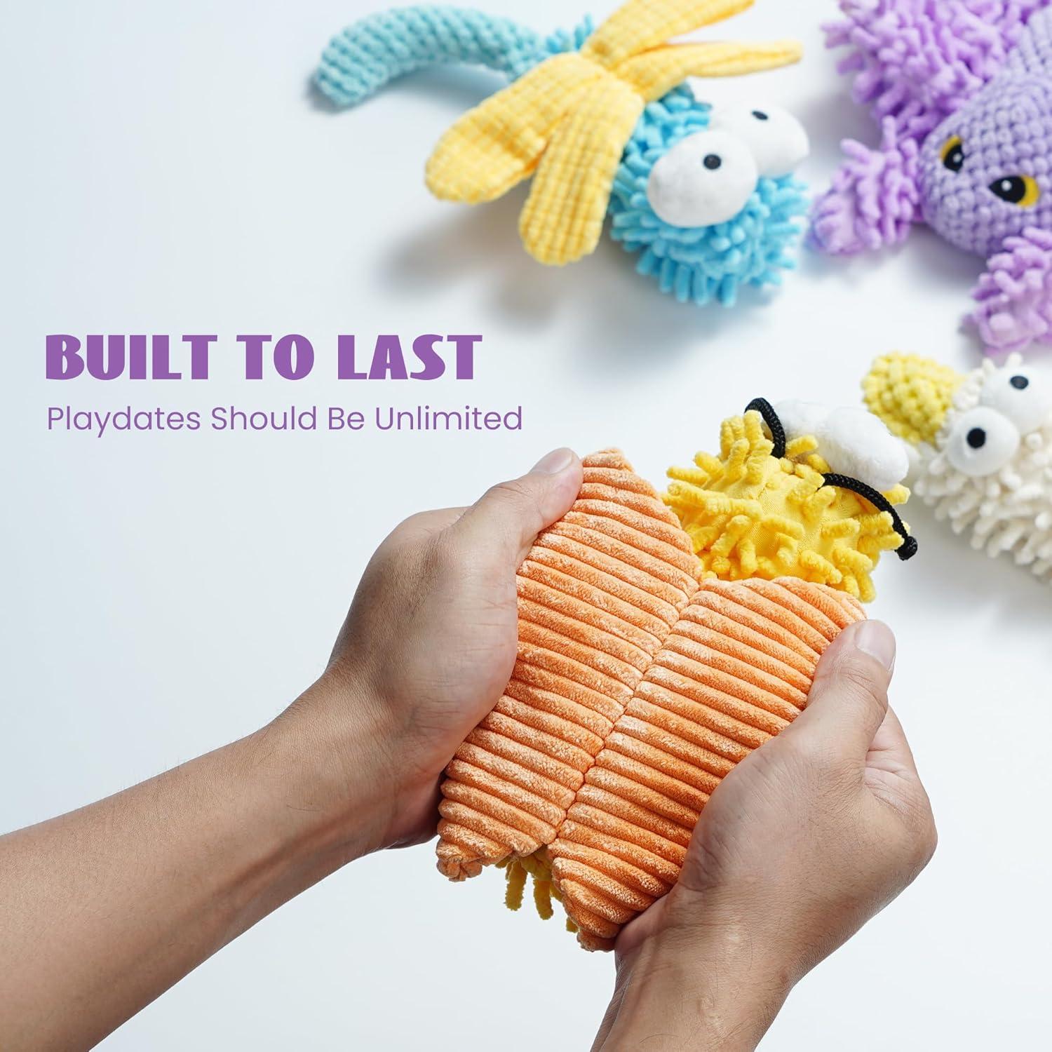 Juguetes para Perros Nocciola Paquete de 5 Suaves y Chirriantes