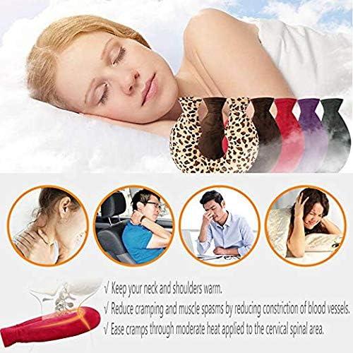 Bolsa de Agua Caliente OLizee 1.6L PVC Ergonomica Cuello U Azul