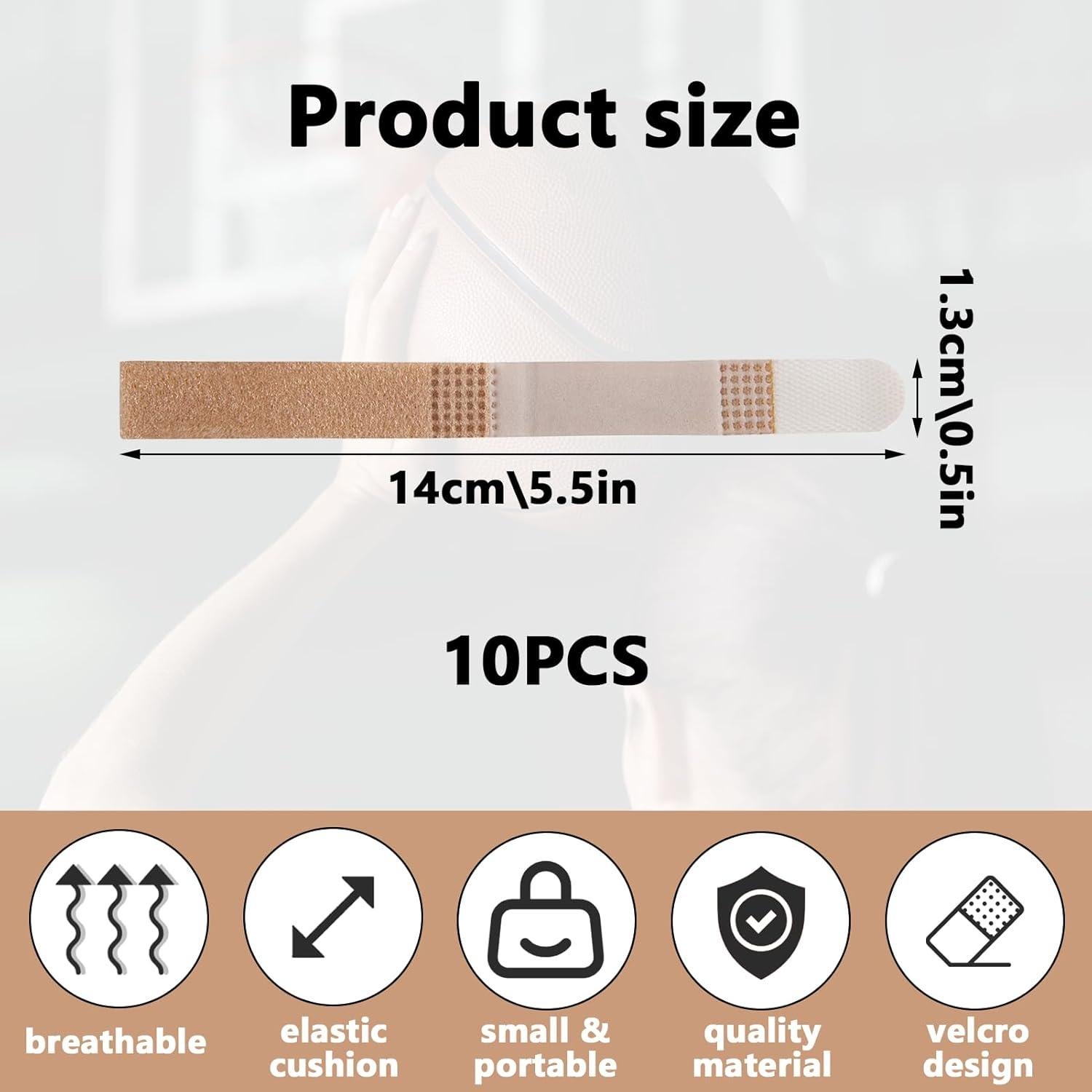 10 Férulas Buddy para Dedos Beige Reutilizables y Lavables