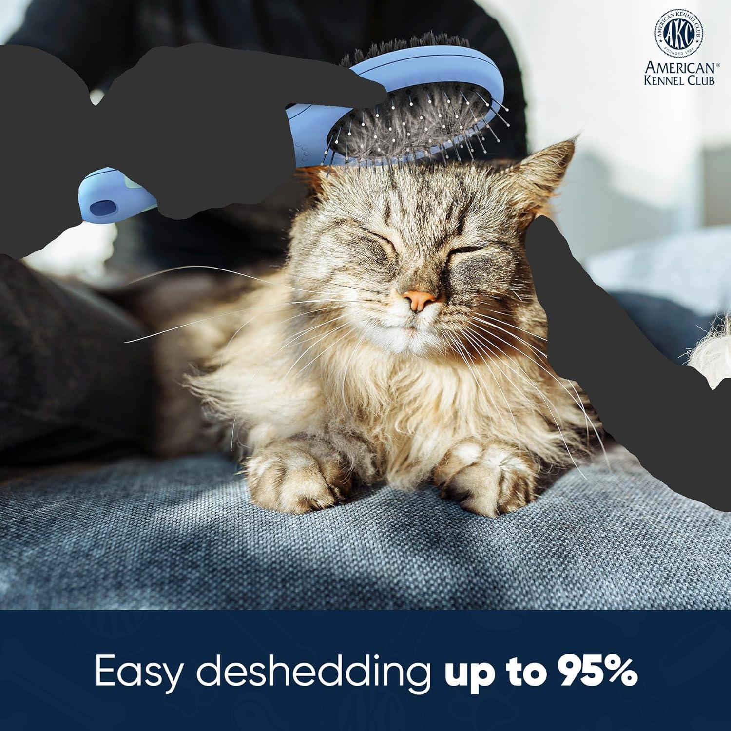 Cepillo 2-en-1 para Perros y Gatos AKC - Deshedding y Desenredar