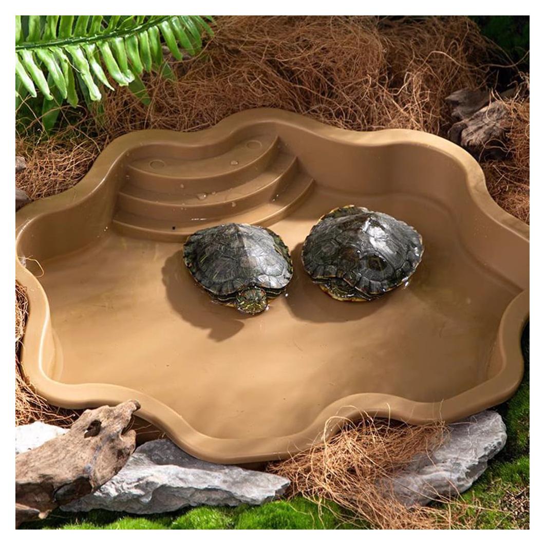 Piscina para Tortugas HIERYAN 30 cm Amarillo Terracota
