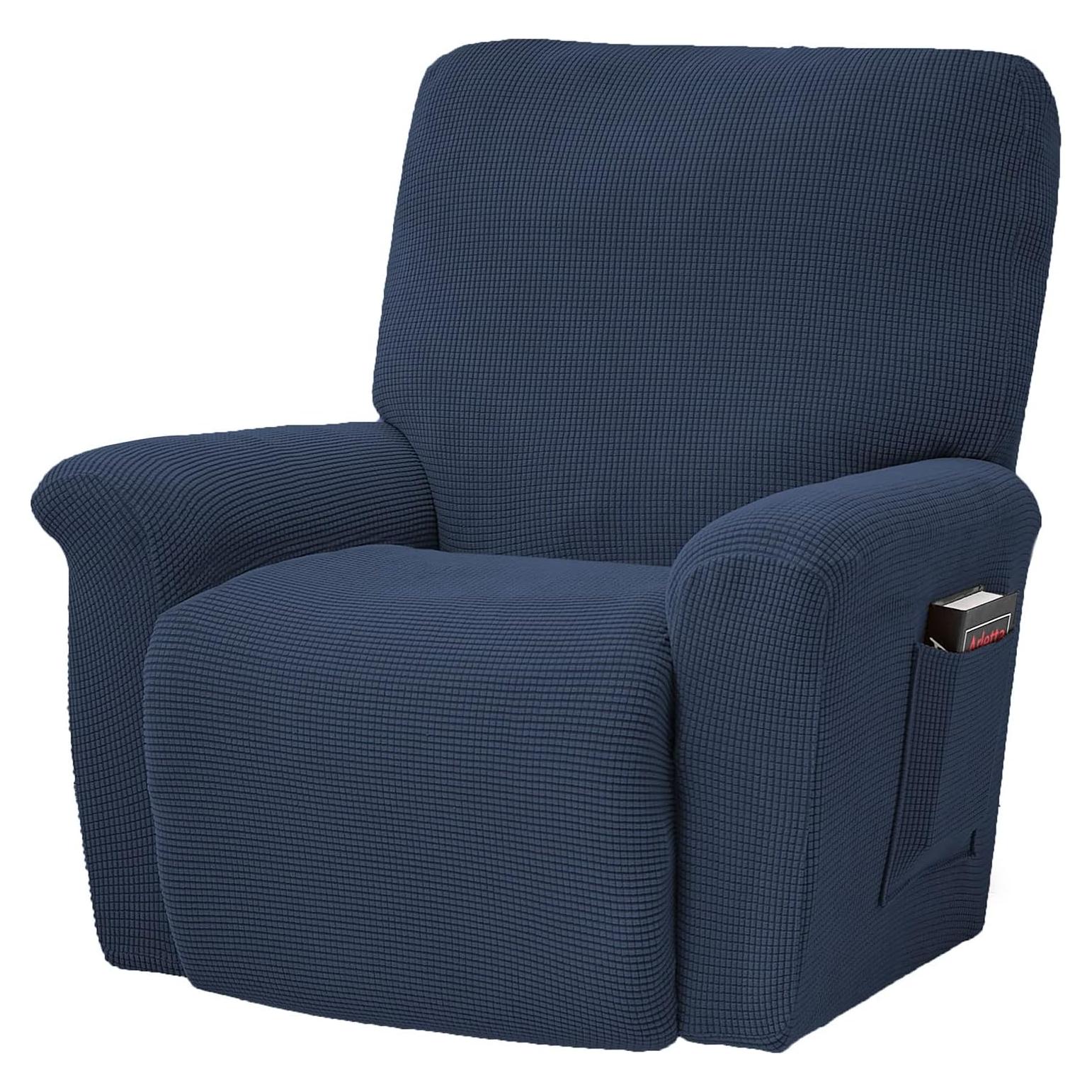Funda Sillón Reclinable CONRUSER Marino 4 Piezas Antideslizante