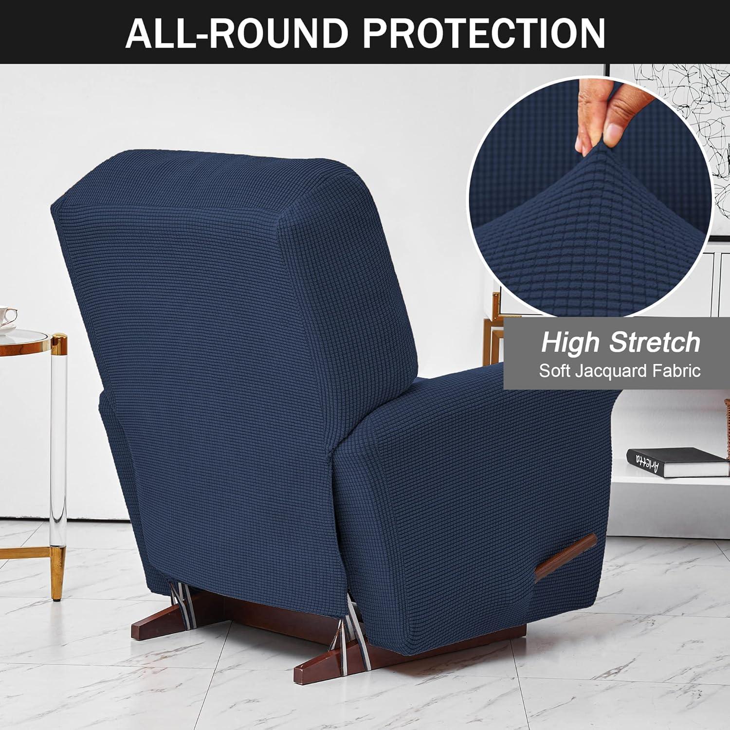 Funda Sillón Reclinable CONRUSER Marino 4 Piezas Antideslizante
