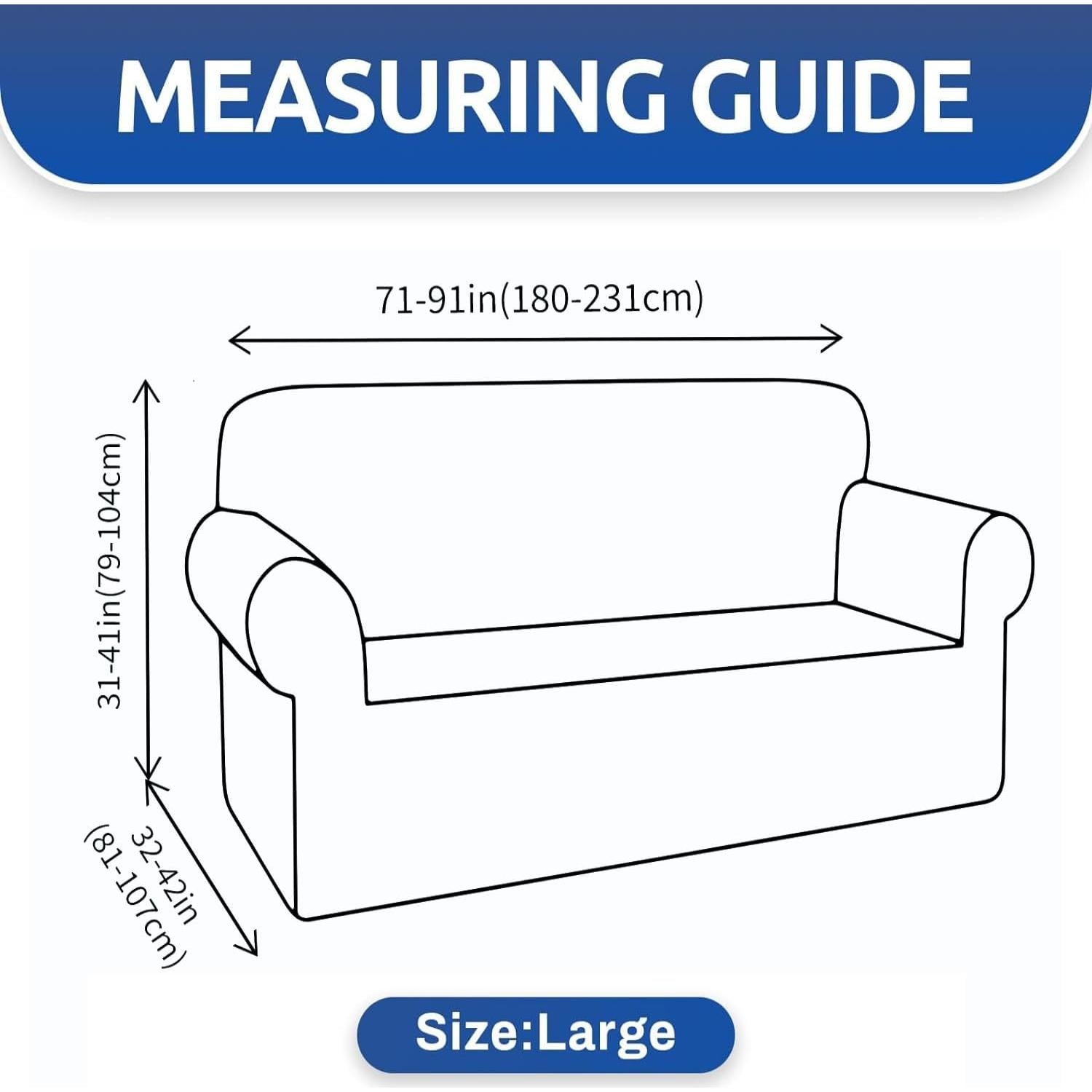 Funda de Sofá YEMYHOM Jacquard 3 Cojines Gris Claro