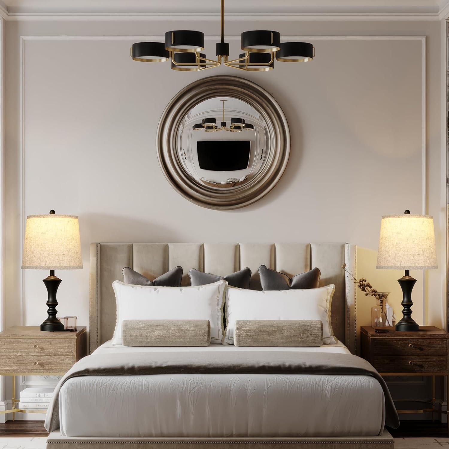 Juego de Lámparas de Mesa Retro ROTTOGOON Set de 2 Negro