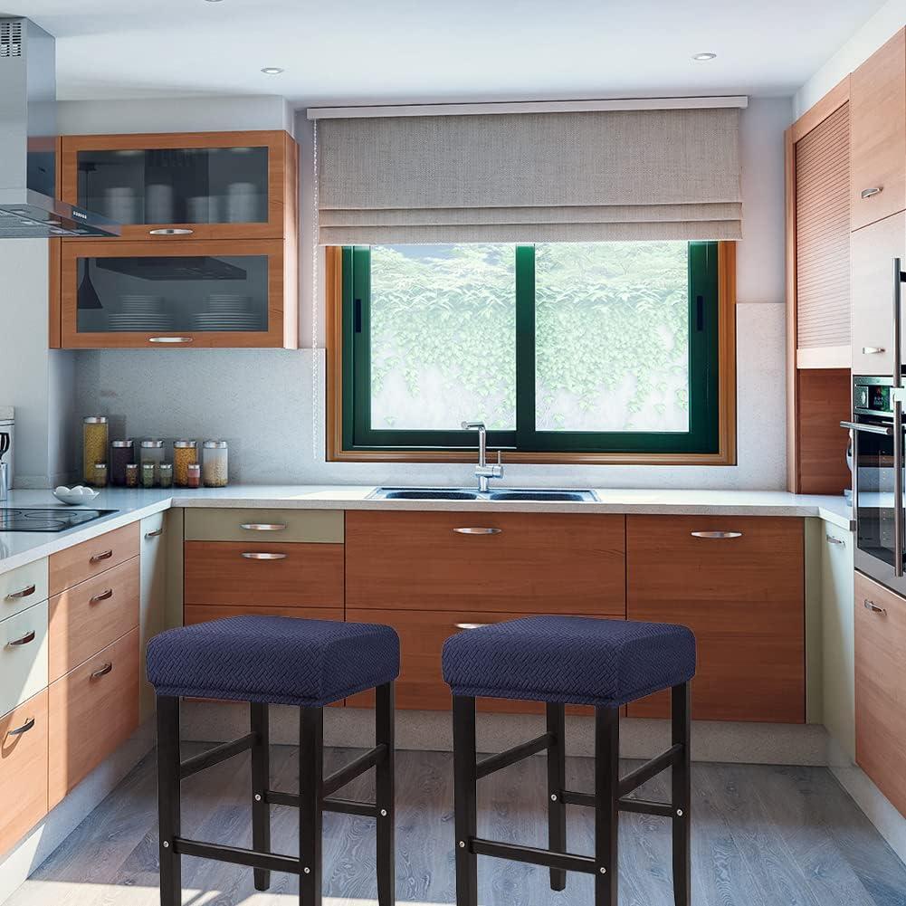 Funda de Taburete HFCNMY Rectangular 4 Pzas Azul